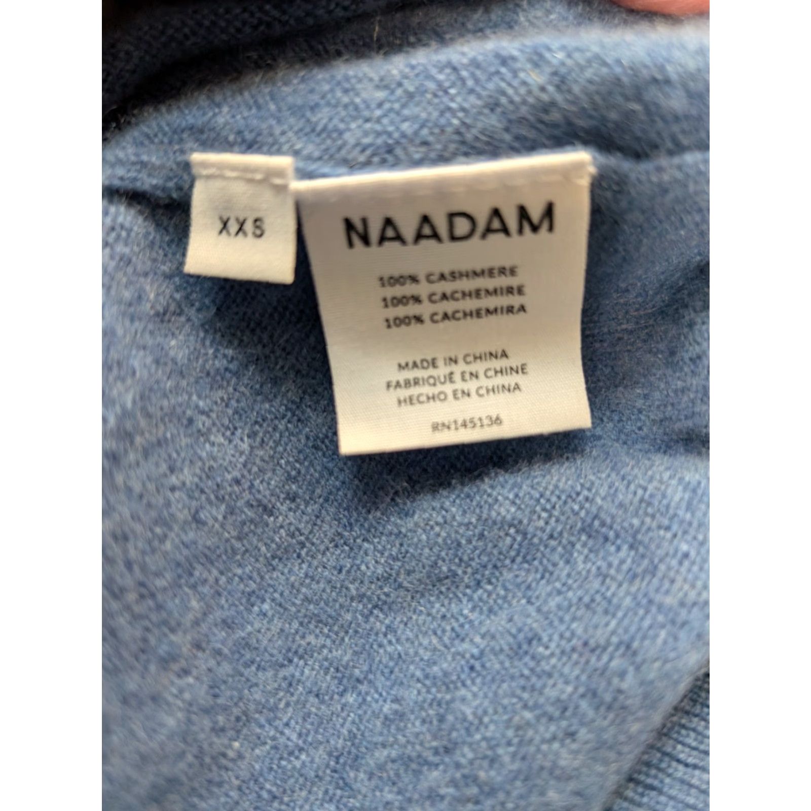 NAADAM VINTAGE NAADAM The Original Cashmere Sweater XXS Blue V Neck Crew Neck Pullover Women Size XXS / US 00 / IT 34 - 4 Thumbnail