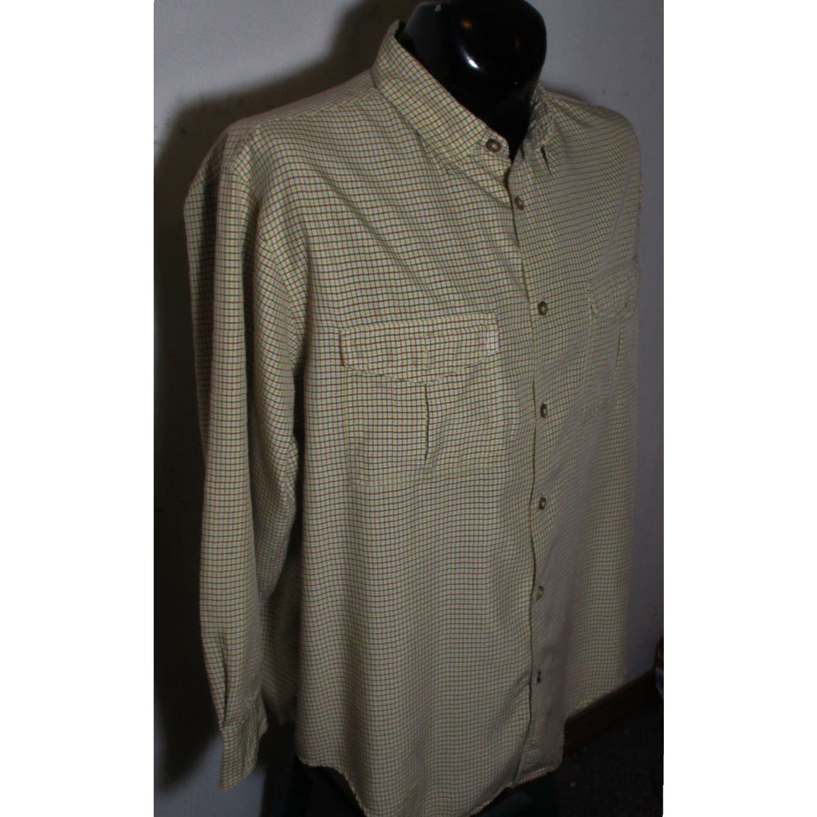 Orvis Orvis Tan Checkered Lyocell Blend Long Sleeve Shirt L Mens Button-Up Casual All Seasons Vintage: No Size US L / EU 52-54 / 3 - 3 Thumbnail