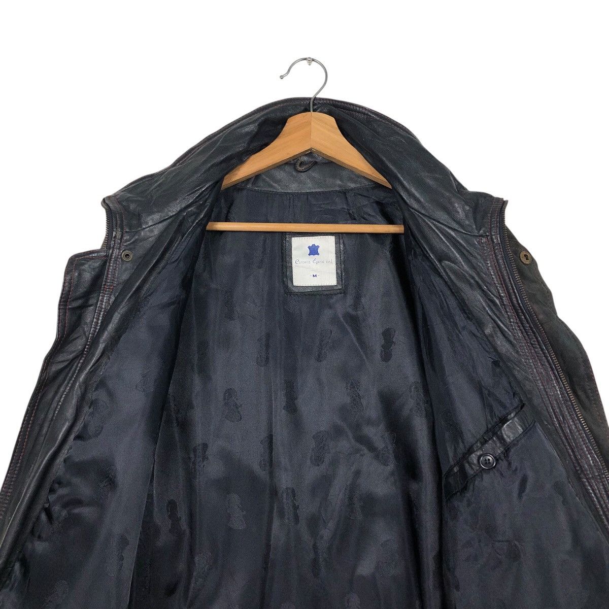 Japanese Brand × Vintage 📌Vintage Worker Hunting Leather Jacket Conceria Egeria Size US M / EU 48-50 / 2 - 15 Thumbnail