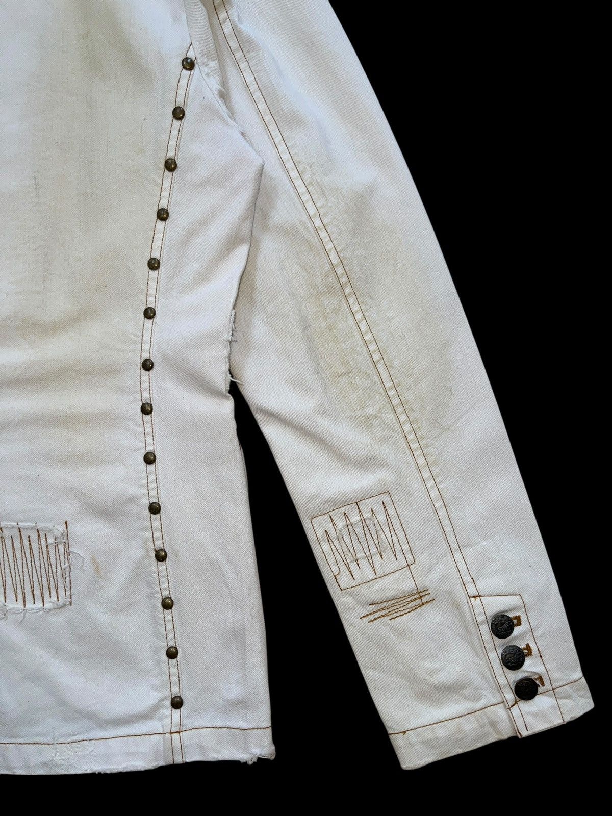 In The Attic Distressed Studs Dirty Pattern Chore Jacket Size US M / EU 48-50 / 2 - 13 Thumbnail