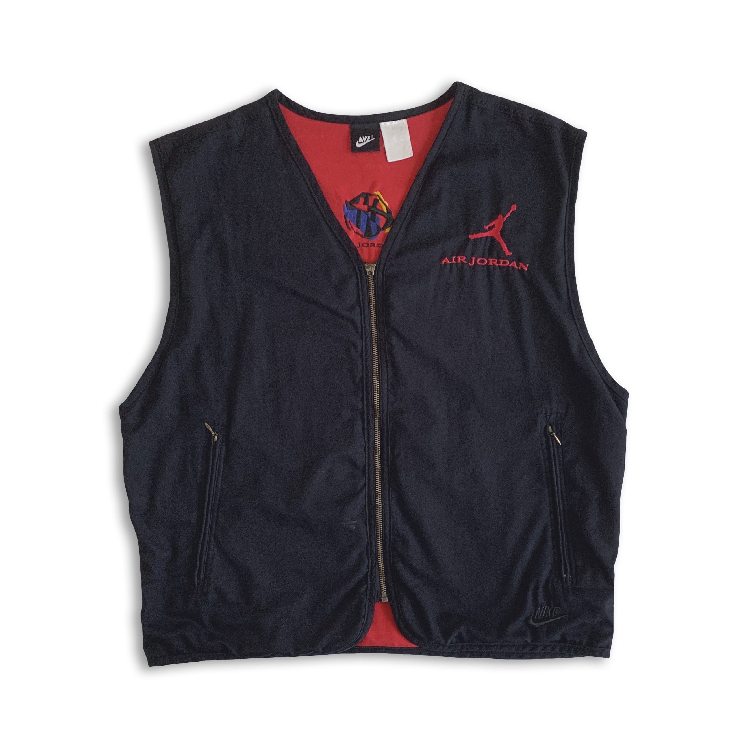 Jordan Brand Vintage 90s NIKE Air Jordan Vest Windbreaker Jumpman Rare Size US M / EU 48-50 / 2 - 2 Thumbnail