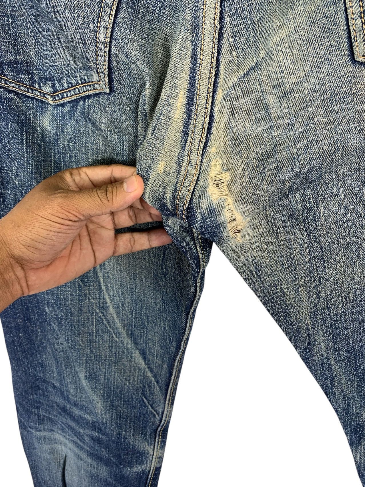 Sugar Cane VINTAGE SUGARCANE DISTRESSED SELVEDGE JEANS MEN Size US 30 / EU 46 - 15 Thumbnail