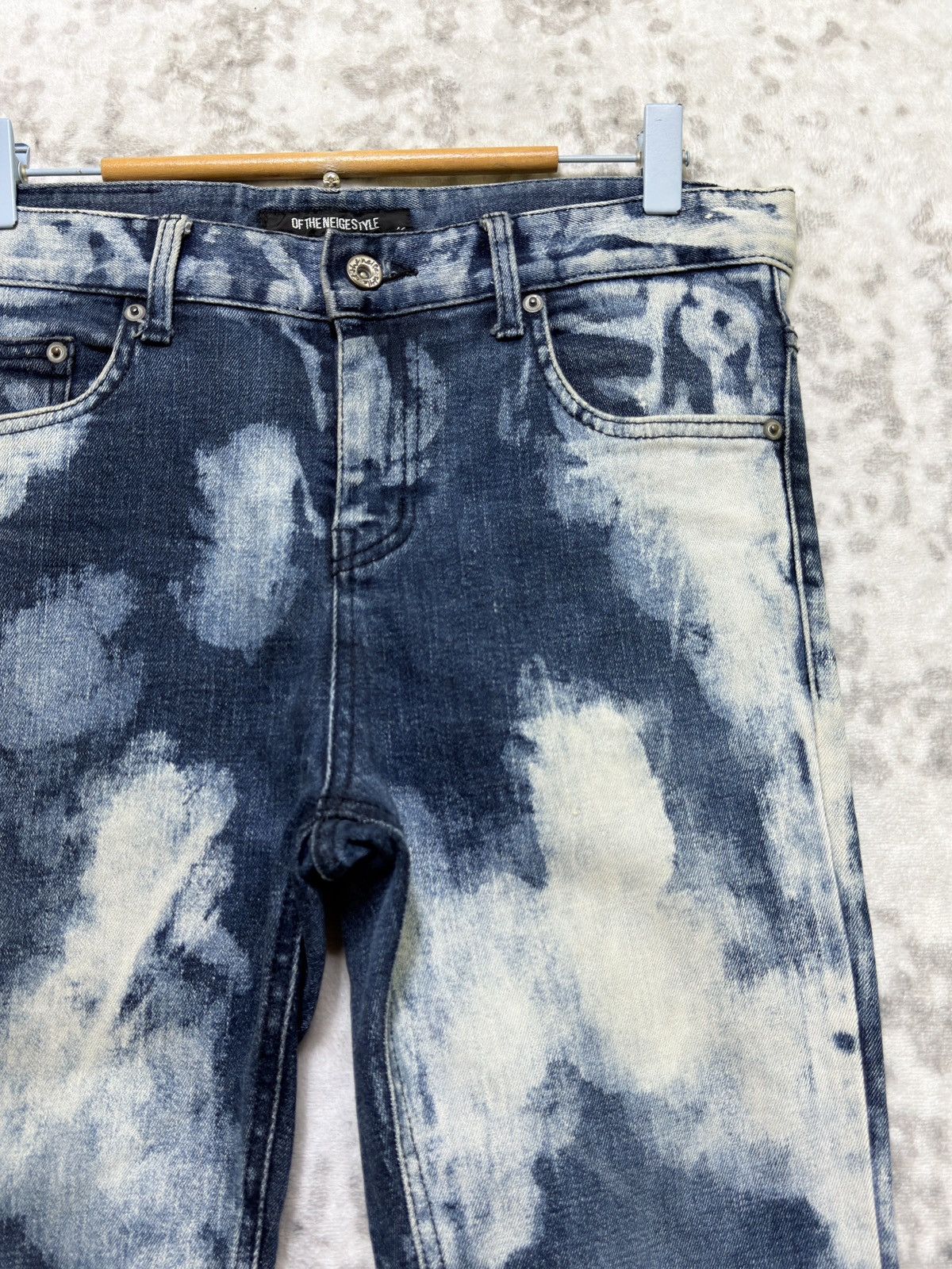 Hysteric Glamour Neige Style Acid Wash Skinny Punk Archive Denim Jeans Size US 31 - 5 Thumbnail