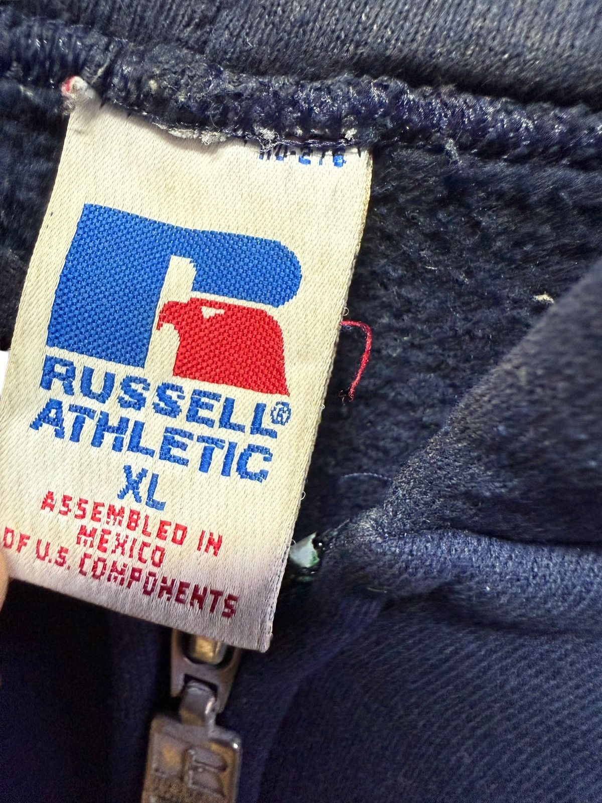 Russell Athletic Vintage Russell Atletic Zipper Hoodie Distressed Size US XL / EU 56 / 4 - 9 Thumbnail