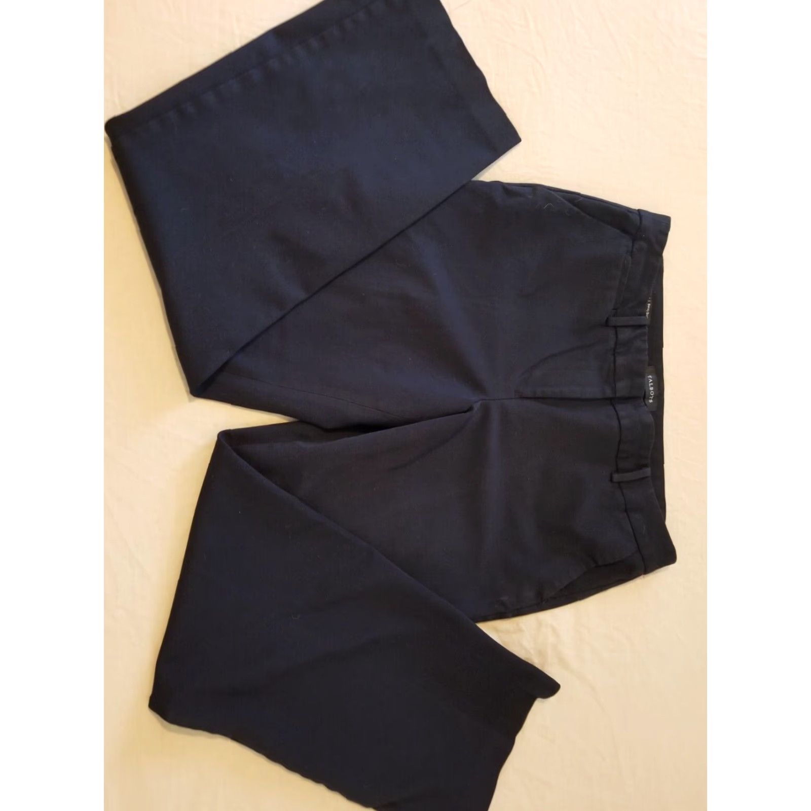 Talbots Womens Talbots Dress Pants 14 Black Cotton Khaki Slack Trouser Stretch Pants Size 36" / US 14 / IT 50 - 3 Thumbnail