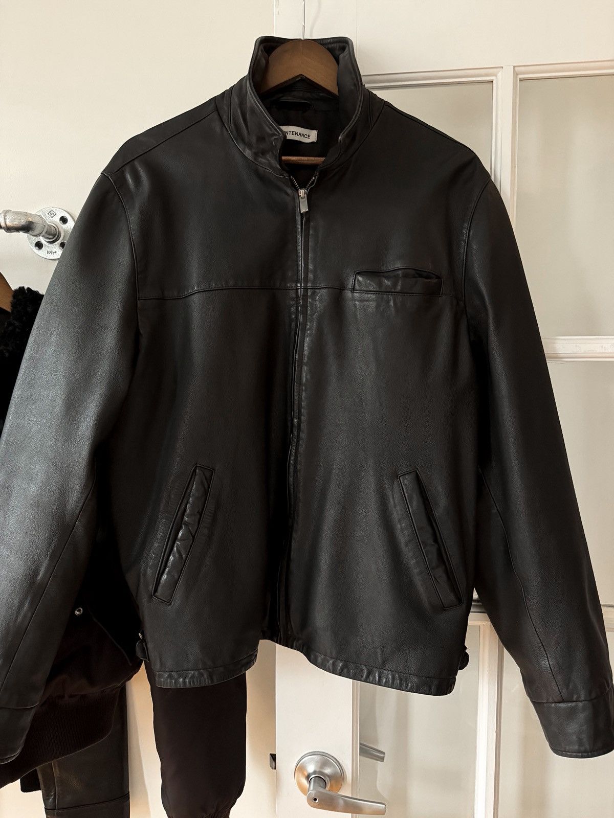 No Maintenance Nappa Calfskin Four-Zip Bomber Jacket | Grailed