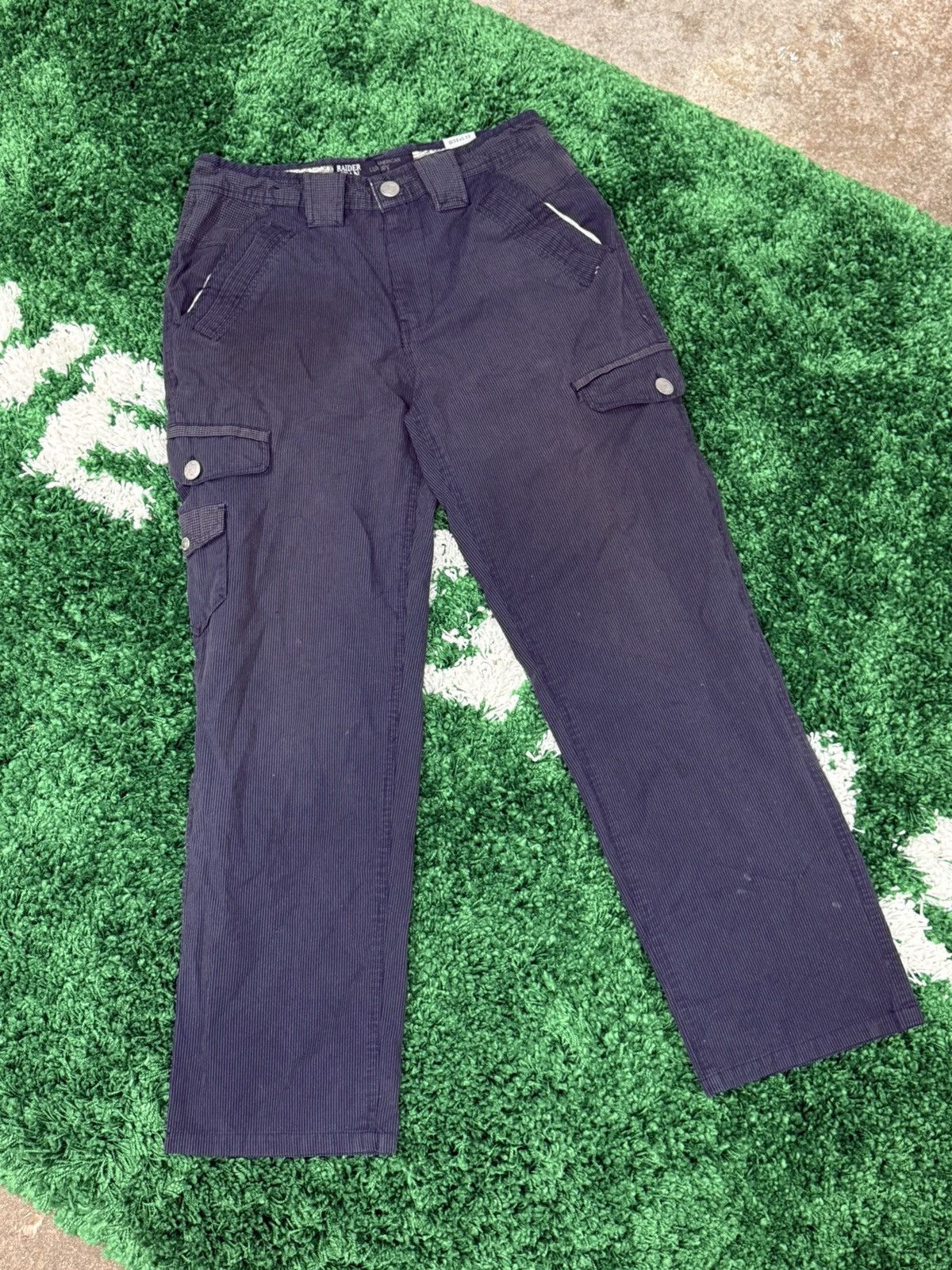 Vintage Vintage Pinstripe Striped Wide Belt Loop Cargo Pants 34 x 32 Size US 34 / EU 50 - 1 Thumbnail