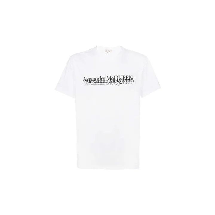 Alexander McQueen Alexander McQueen Distorted Logo Casual T-Shirt 0079 Size US S / EU 44-46 / 1 - 1 Thumbnail