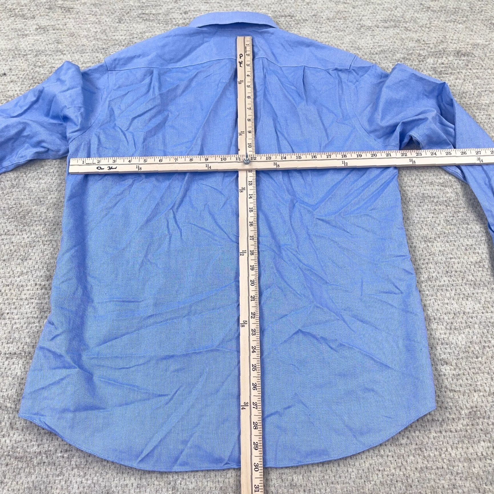 Charles Tyrwhitt Charles Tyrwhitt Shirt Men 16.5 33 Blue Button Up Slim Fit Oxford Cloth Dress A9 Size 42R - 6 Thumbnail