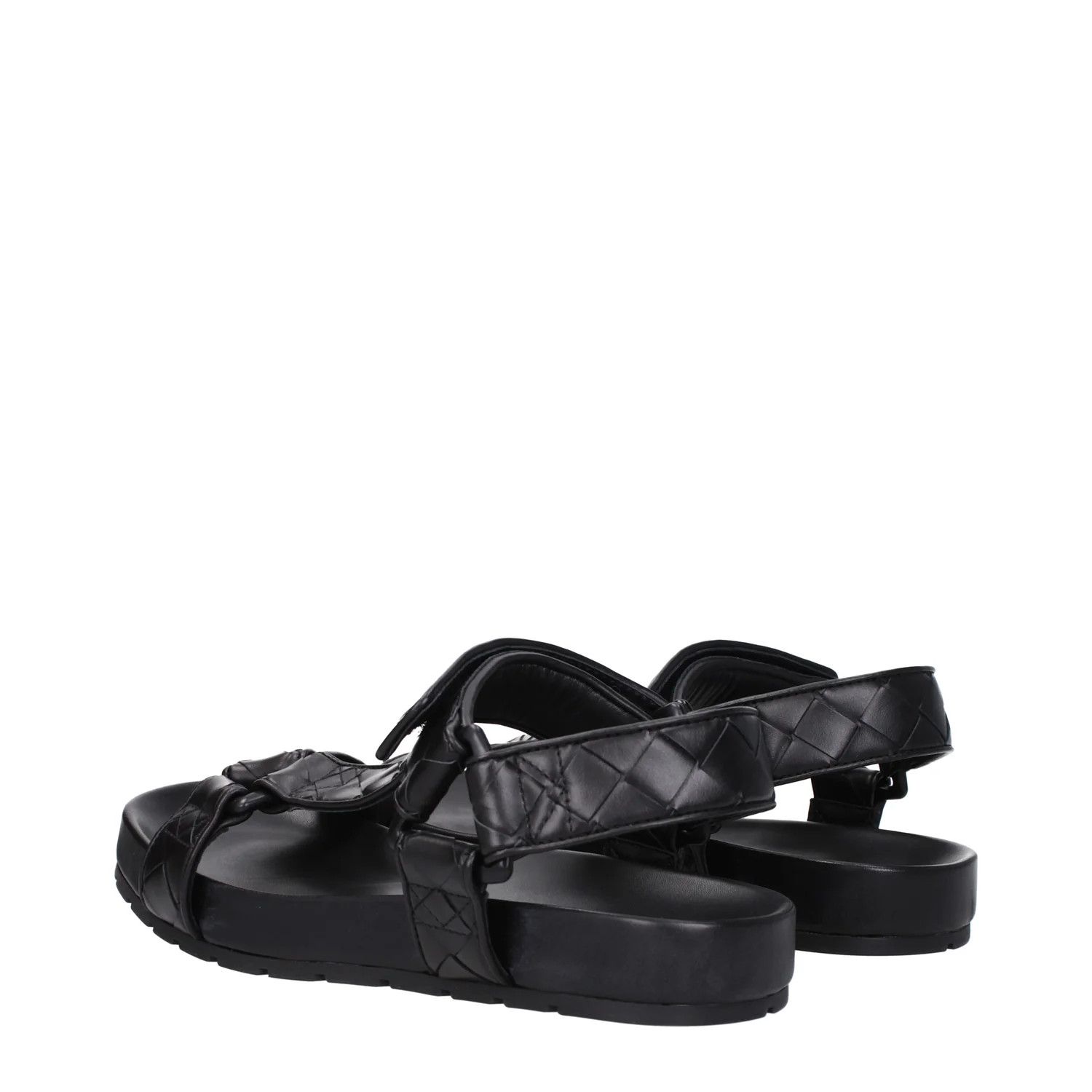 Bottega Veneta ob1o1e0325 Leather Sandals in Black Size US 7 / EU 40 - 4 Thumbnail