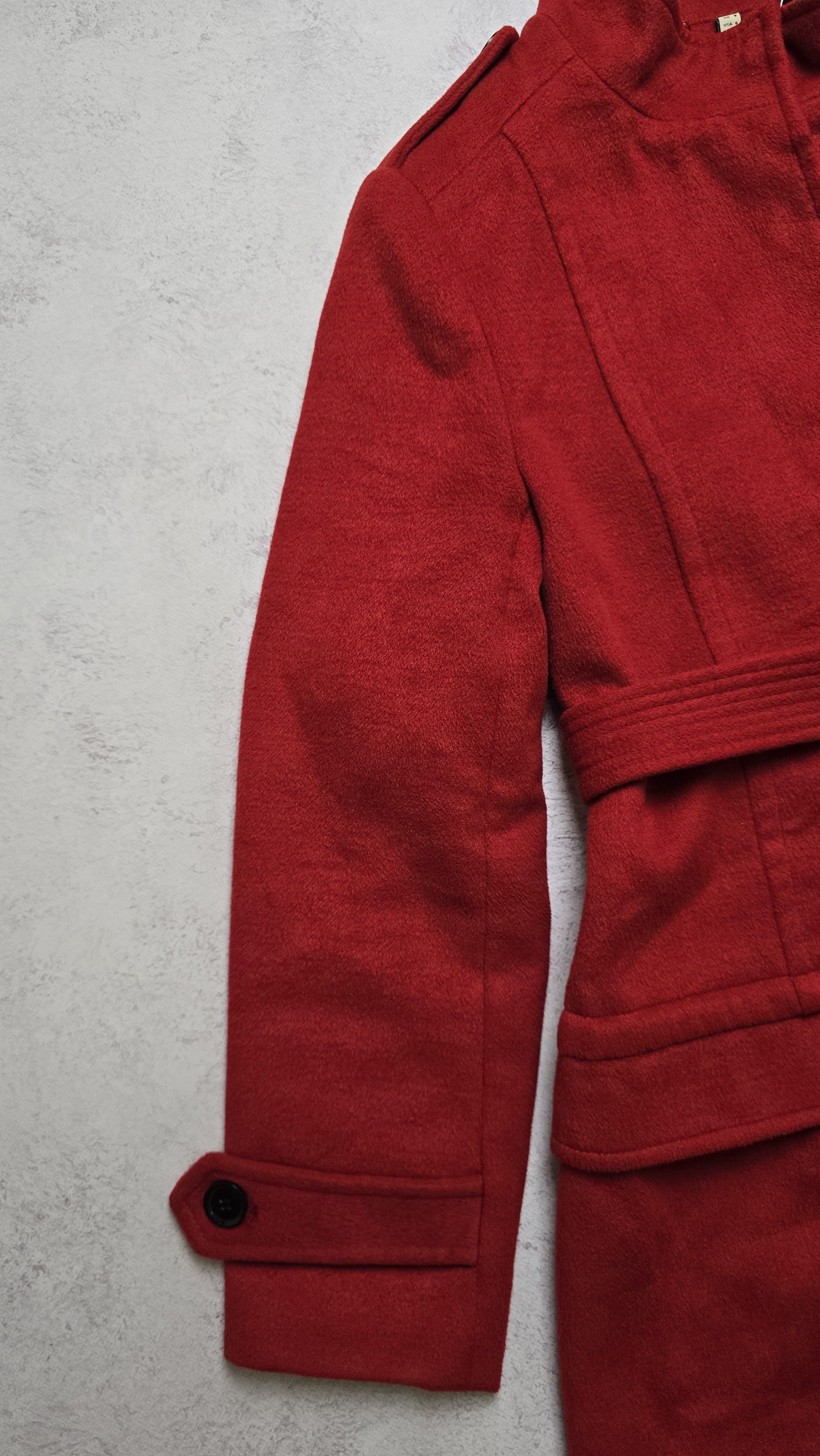 Burberry Burberry Women's Red Wool Belted Coat Size S / US 4 / IT 40 - 13 Thumbnail
