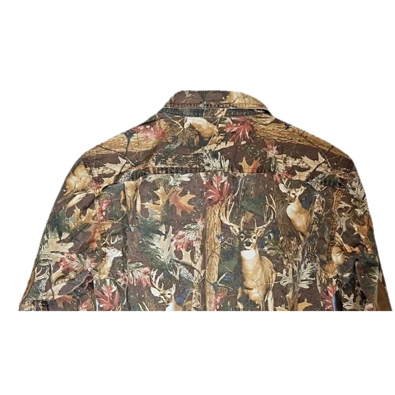 Vintage Mossy Oak Break-Up Camo Jacket - Vintage Y2K Hunting Mens Large Size US L / EU 52-54 / 3 - 6 Thumbnail