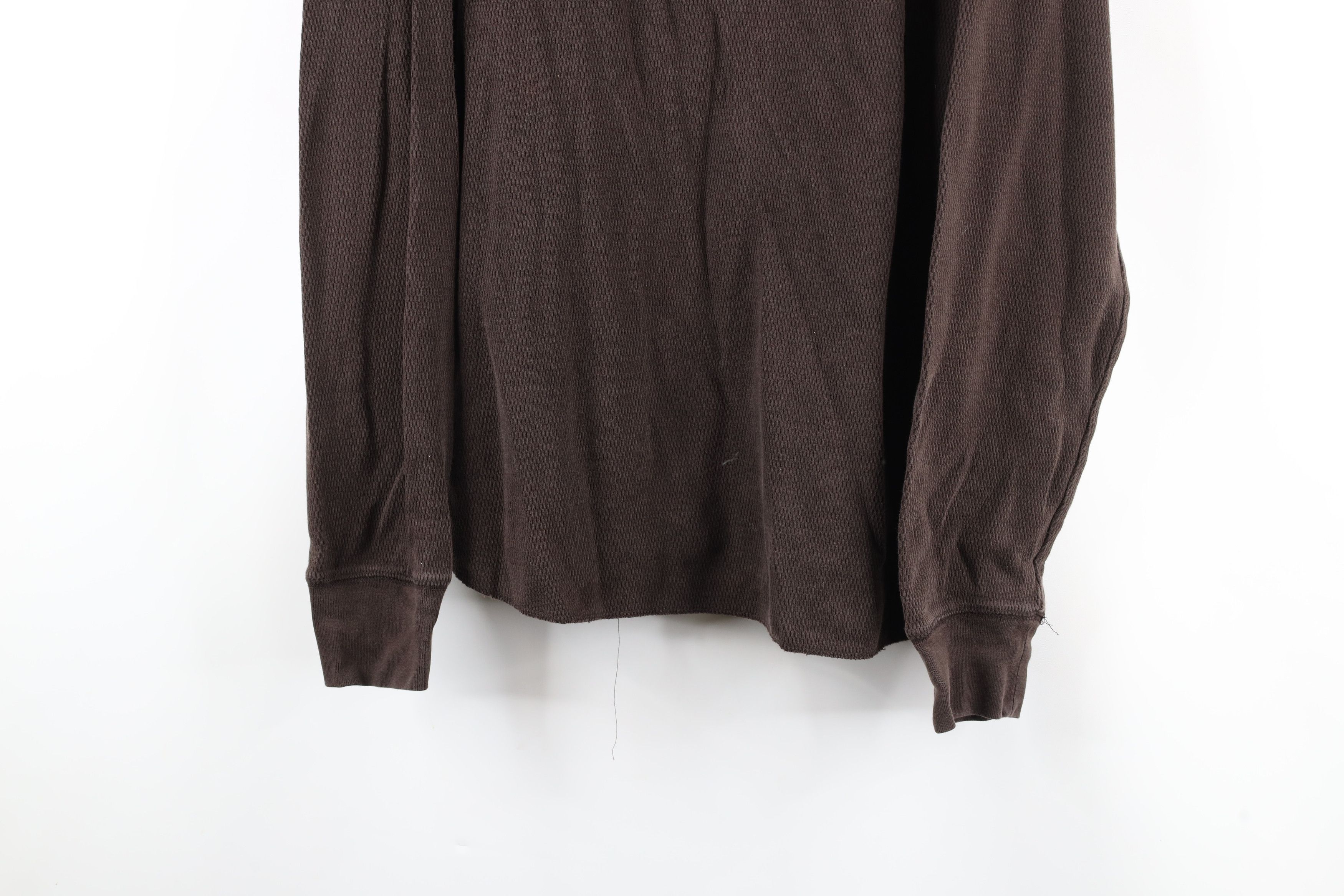 Gap × Vintage Vintage Gap Thermal Waffle Knit Long Sleeve T-Shirt Brown Size US L / EU 52-54 / 3 - 3 Thumbnail