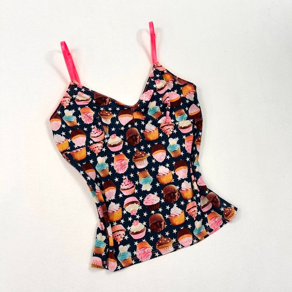 Vintage y2k euro blue cupcake and star print tank top Size M / US 6-8 / IT 42-44 - 1 Thumbnail