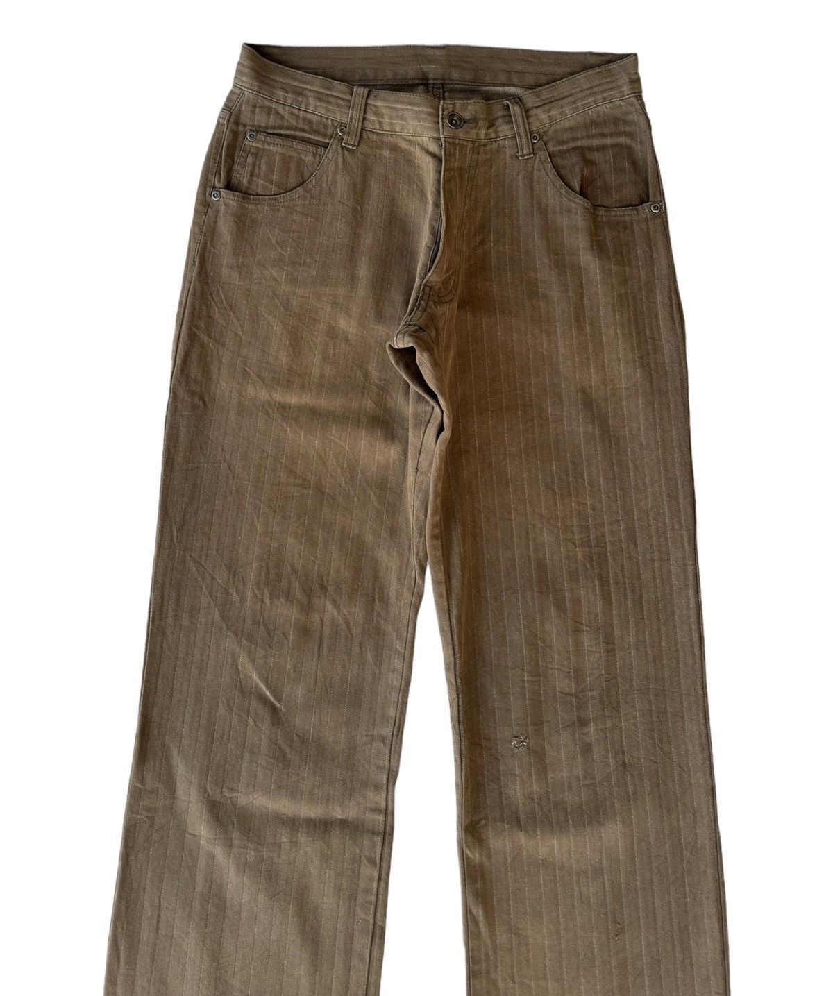 Hysteric Glamour SICK🔥MODERM STRIPE BROWN PANTS Size US 31 - 3 Thumbnail