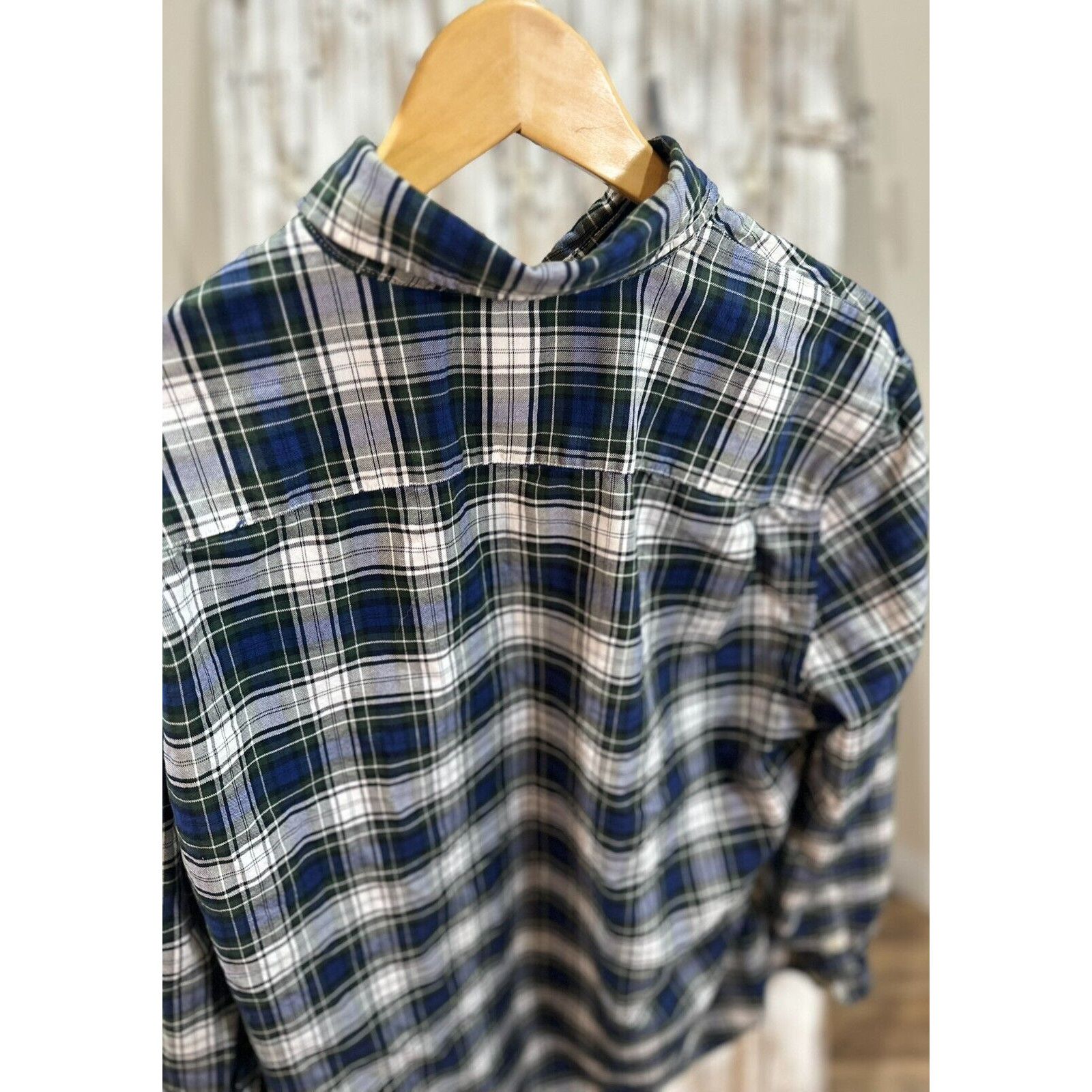 Gap GAP Mens Green Plaid Long Sleeve Button-Up Shirt Size L Size US L / EU 52-54 / 3 - 8 Thumbnail