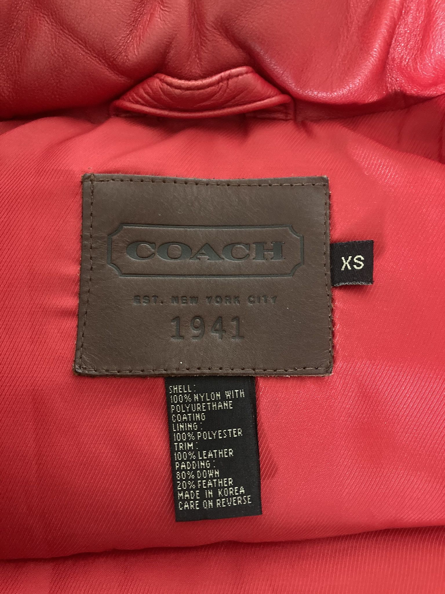 Coach Red Coach Puffer Jacket Size XS / US 0-2 / IT 36-38 - 5 Thumbnail