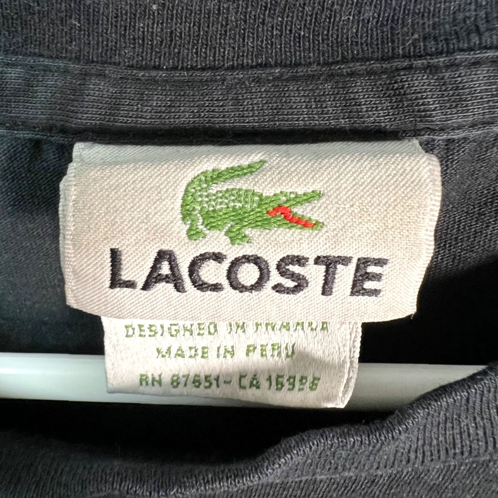 Lacoste Vintage Lacoste Mens T-Shirt Black Cotton Crewneck Short Sleeve Size 6 Regular Logo Shirt Mens Size US S / EU 44-46 / 1 - 3 Thumbnail