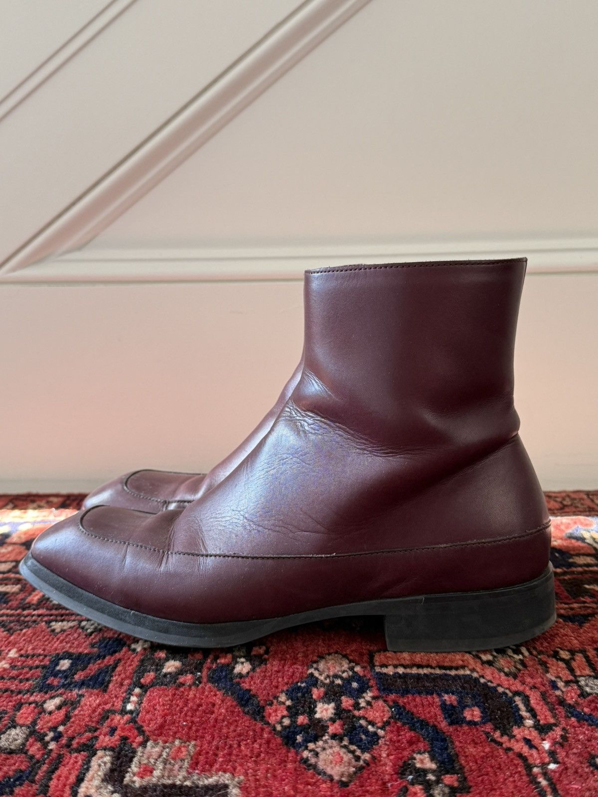 The Row The Row Burgundy Garden Ankle Boots size 40 Size US 7 / EU 40 - 3 Thumbnail