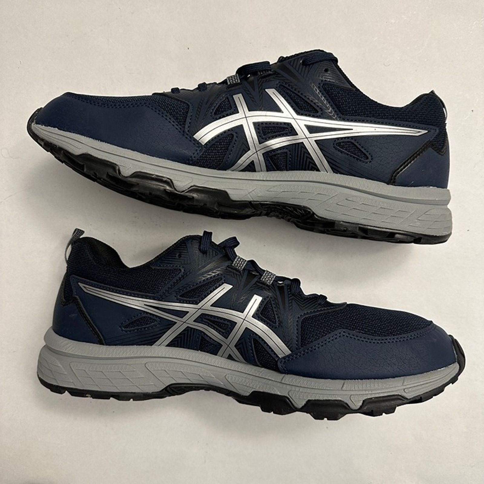 Asics ASICS Mens GEL Venture Size 12 Blue Grey Trail Running Shoes Size US 12 / EU 45 - 2 Thumbnail