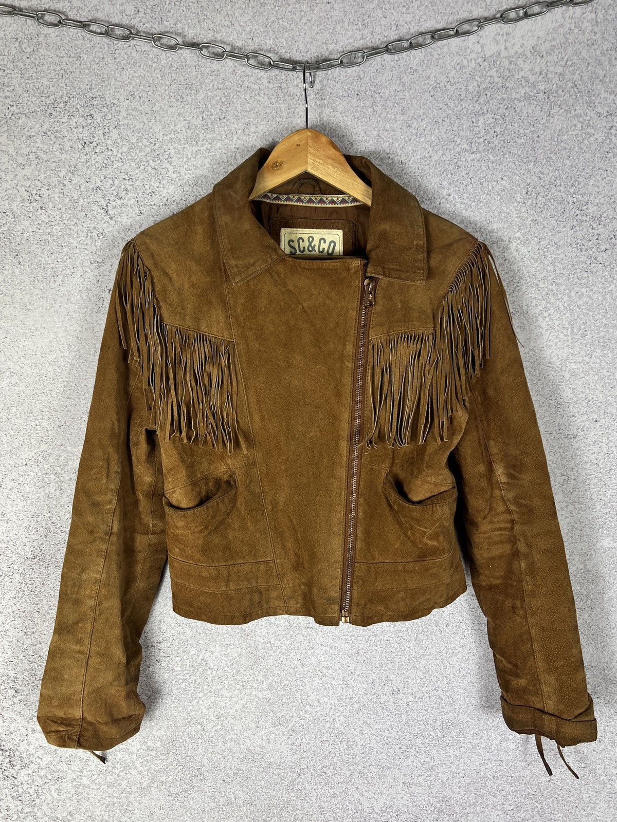Vintage Woman’s Western Cowboy Girl Suede Leather Jacket Size M / US 6-8 / IT 42-44 - 1 Thumbnail