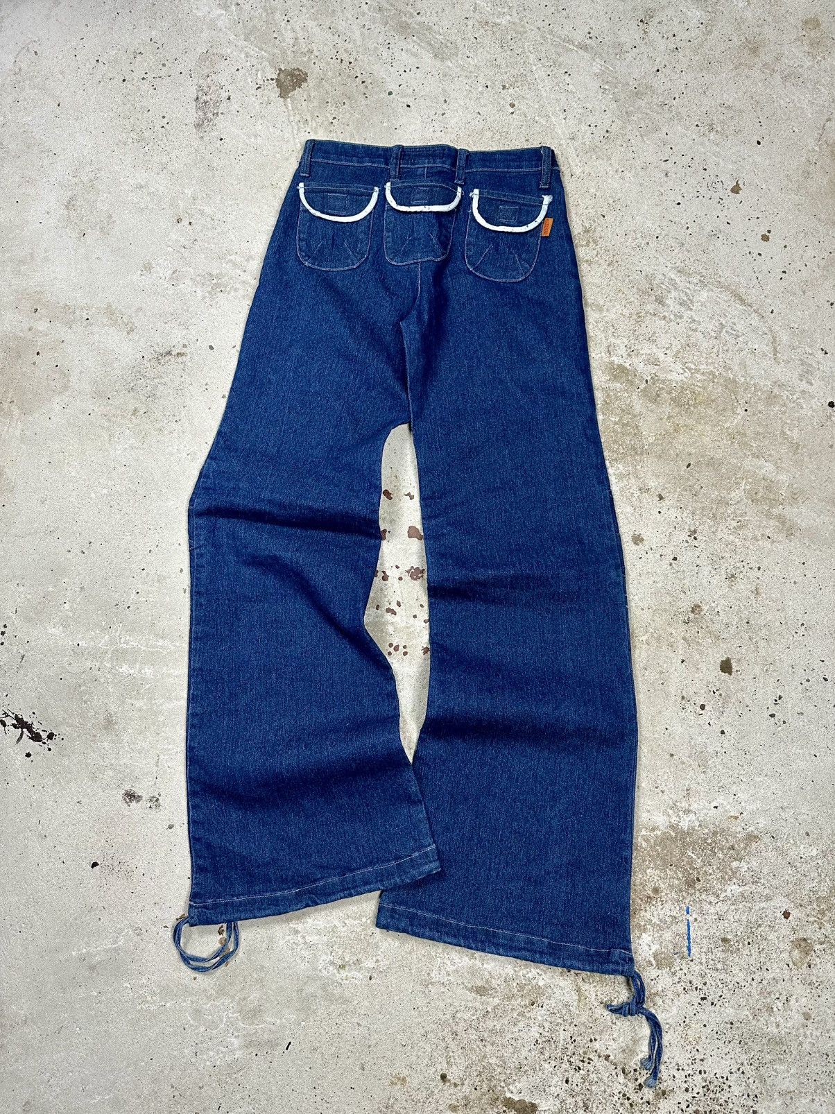 If Six Was Nine Vintage Y2K FLARE Cargo Japanese Style Denim Pants Jeans Size US 27 - 1 Thumbnail