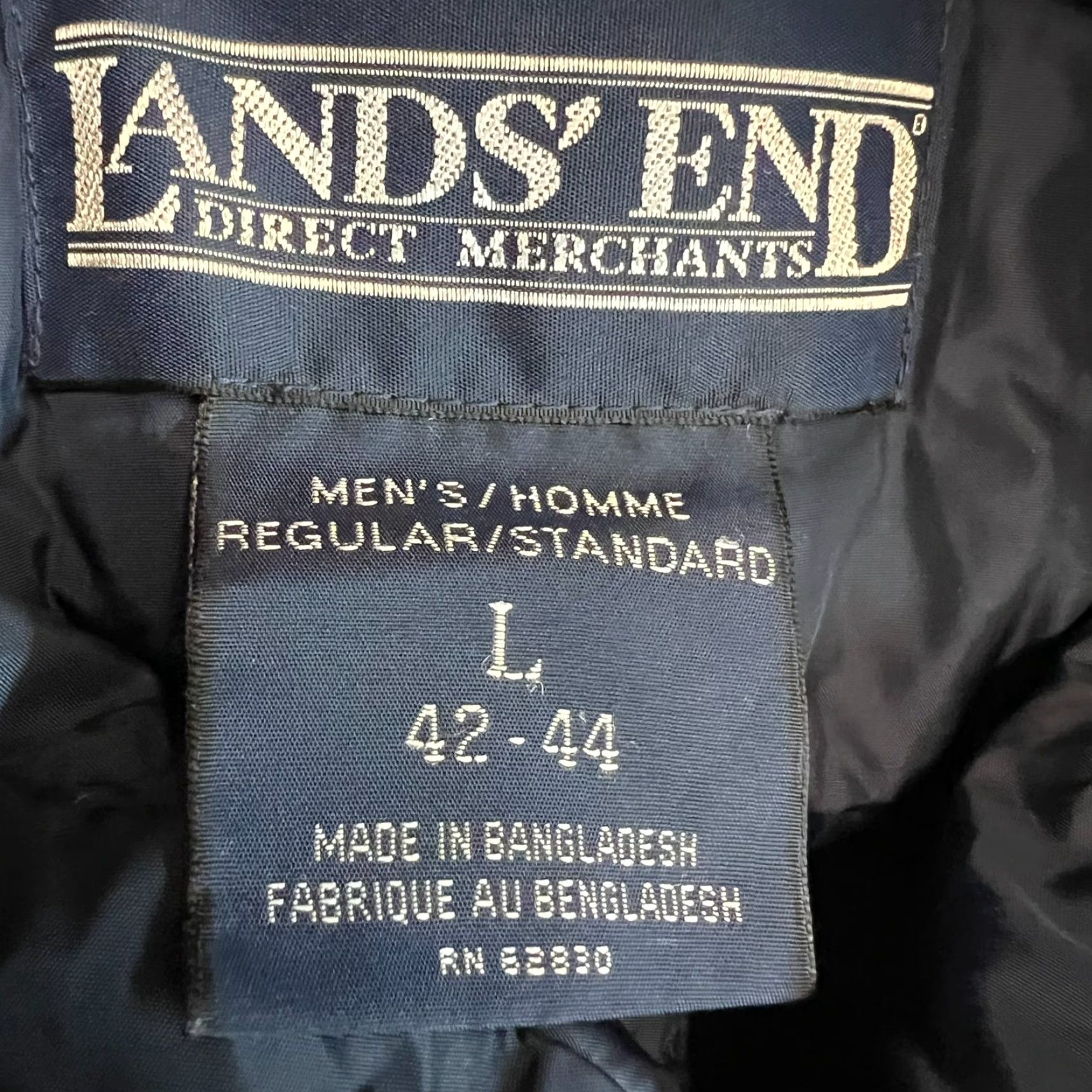 Lands' End Lands' End Vest Mens L Blue Down Puffer Quilted Insulated Lightweight Outdoor Ski 52 In Chest Mens Size US L / EU 52-54 / 3 - 4 Thumbnail