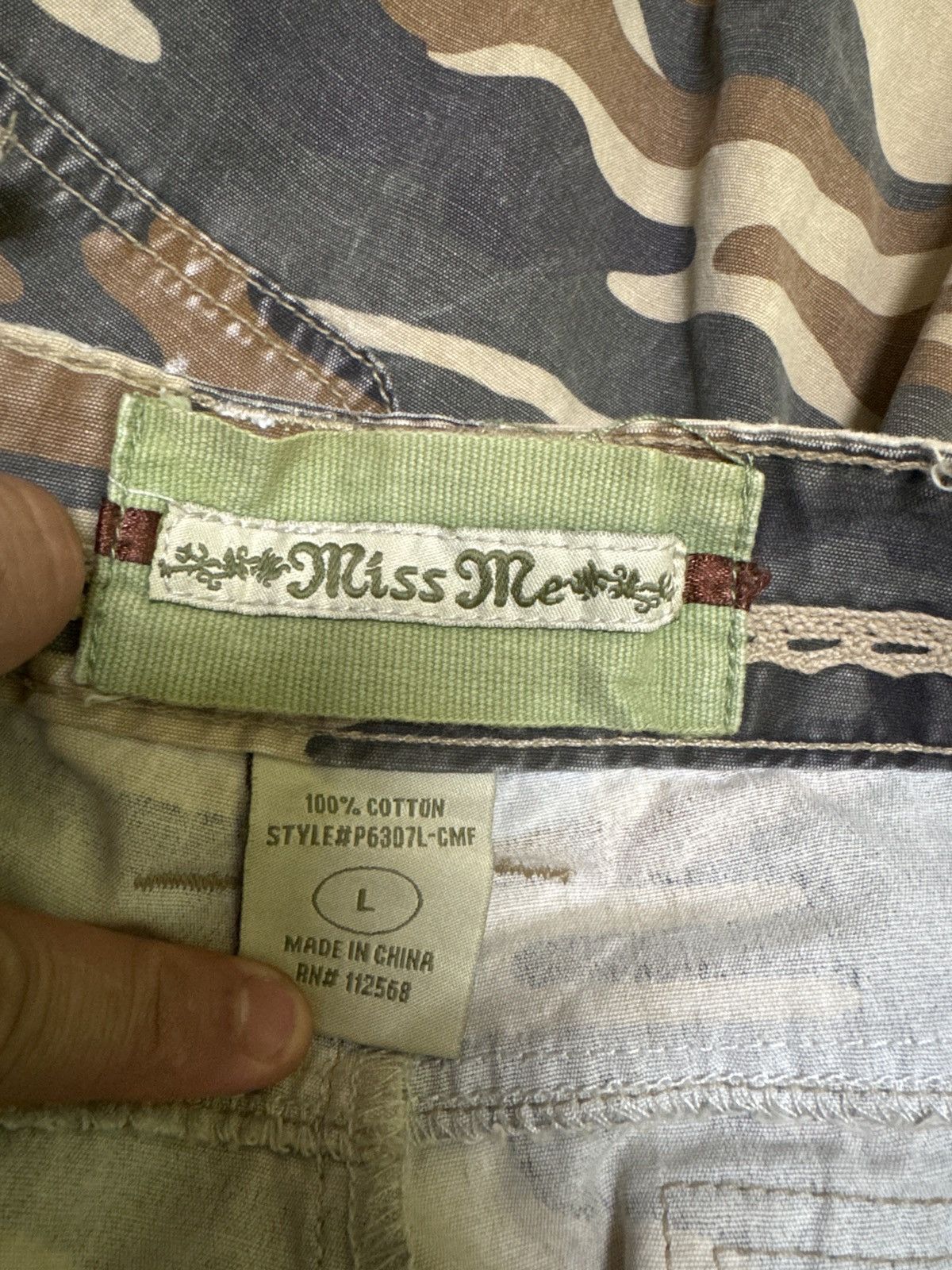 Hysteric Glamour Cargo MISS ME Studded multipocket Low Rise Camo Pants Size US 32 / EU 48 - 18 Thumbnail