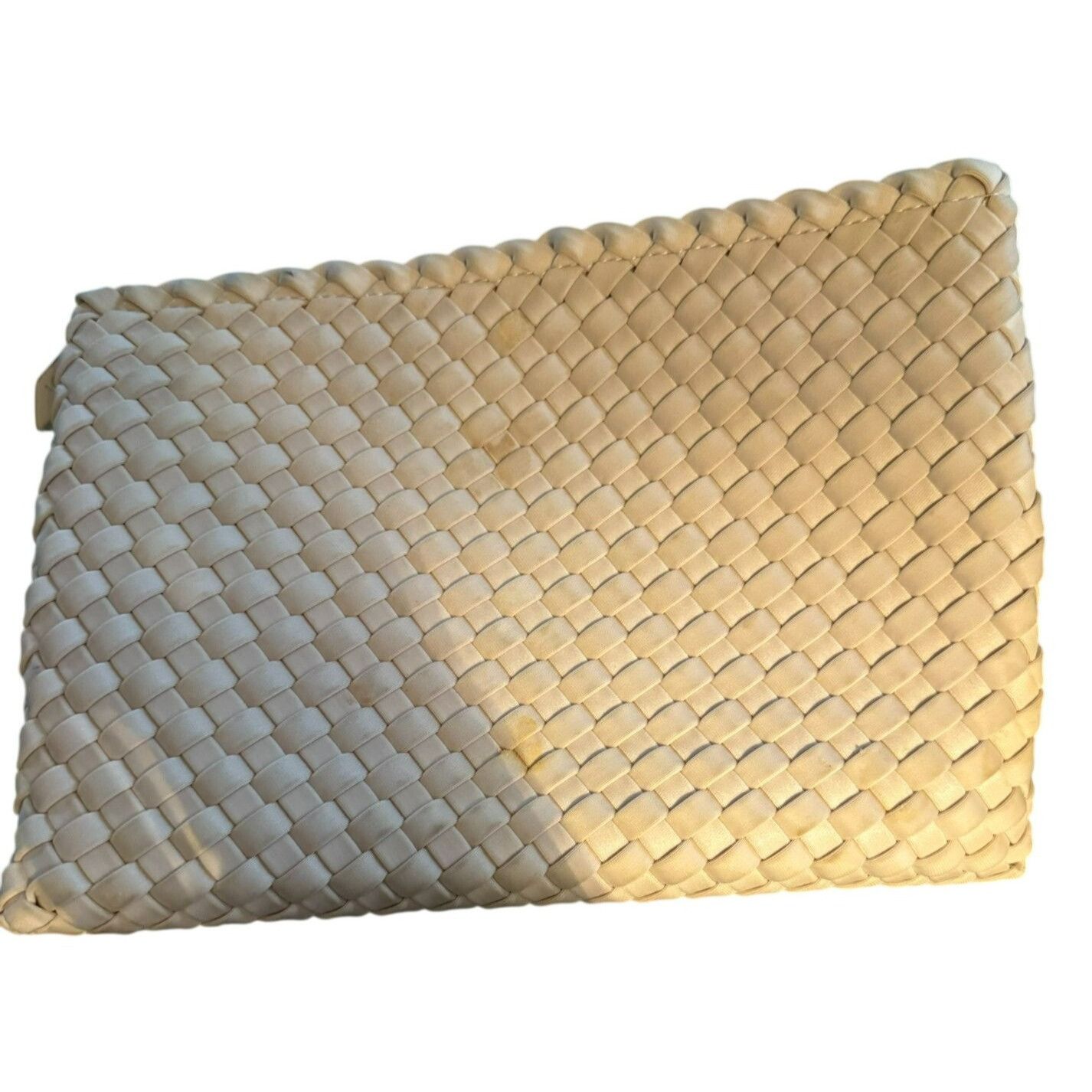 Other Naghedi Woven Beige Clutch Cosmetic Bag With Zipper Closure Size ONE SIZE - 1 Thumbnail
