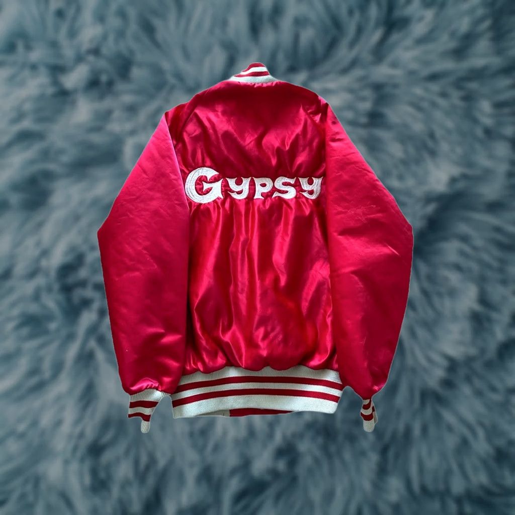 Vintage VINTAGE DeLong Bomber Jacket Mens S Satin Red USA Made 80’s Sports coat | Unisex Adults Jacket Size US S / EU 44-46 / 1 - 1 Thumbnail