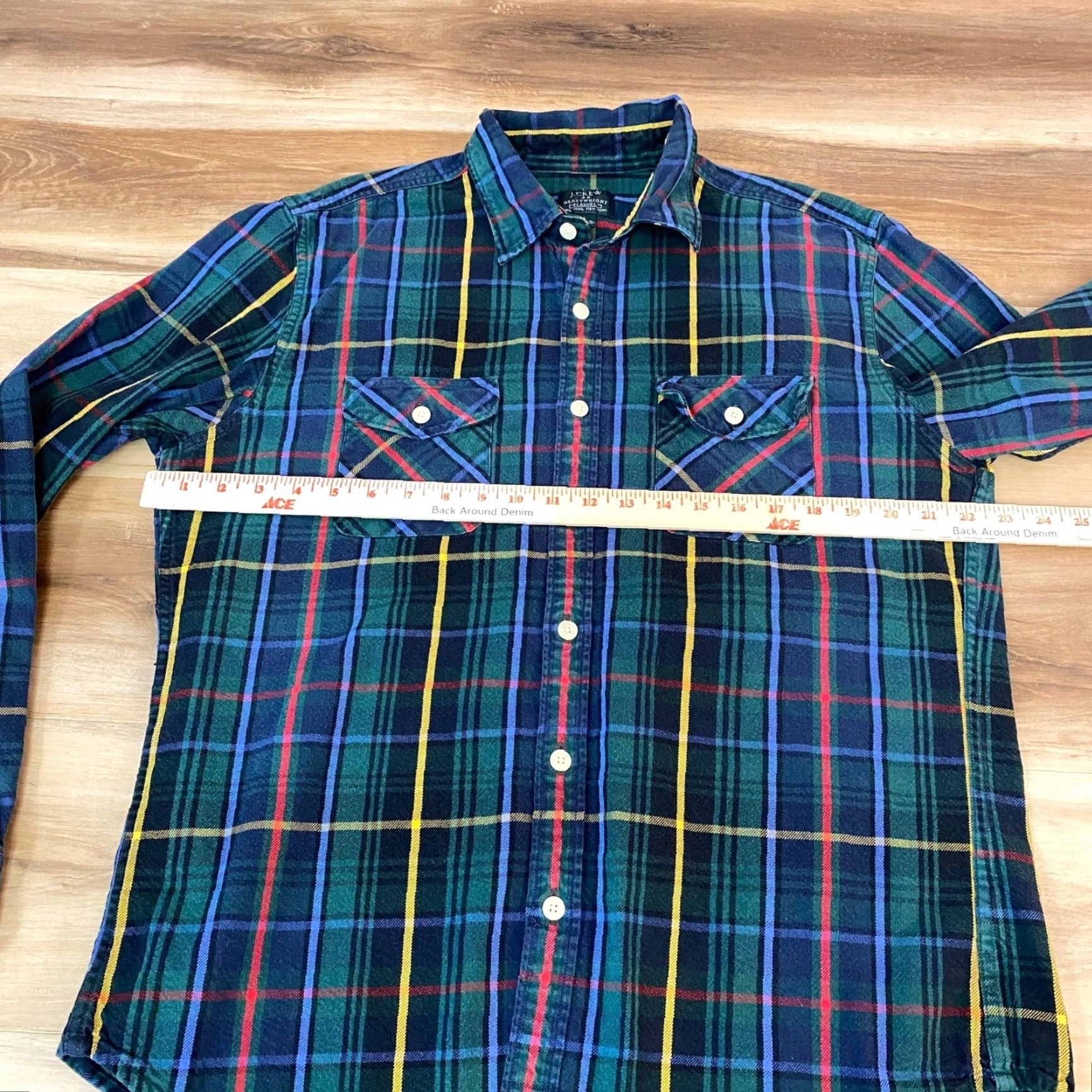 J.Crew J Crew Shirt Mens Large Heavyweight Flannel Multicolor Plaid Button Up Size US L / EU 52-54 / 3 - 7 Thumbnail