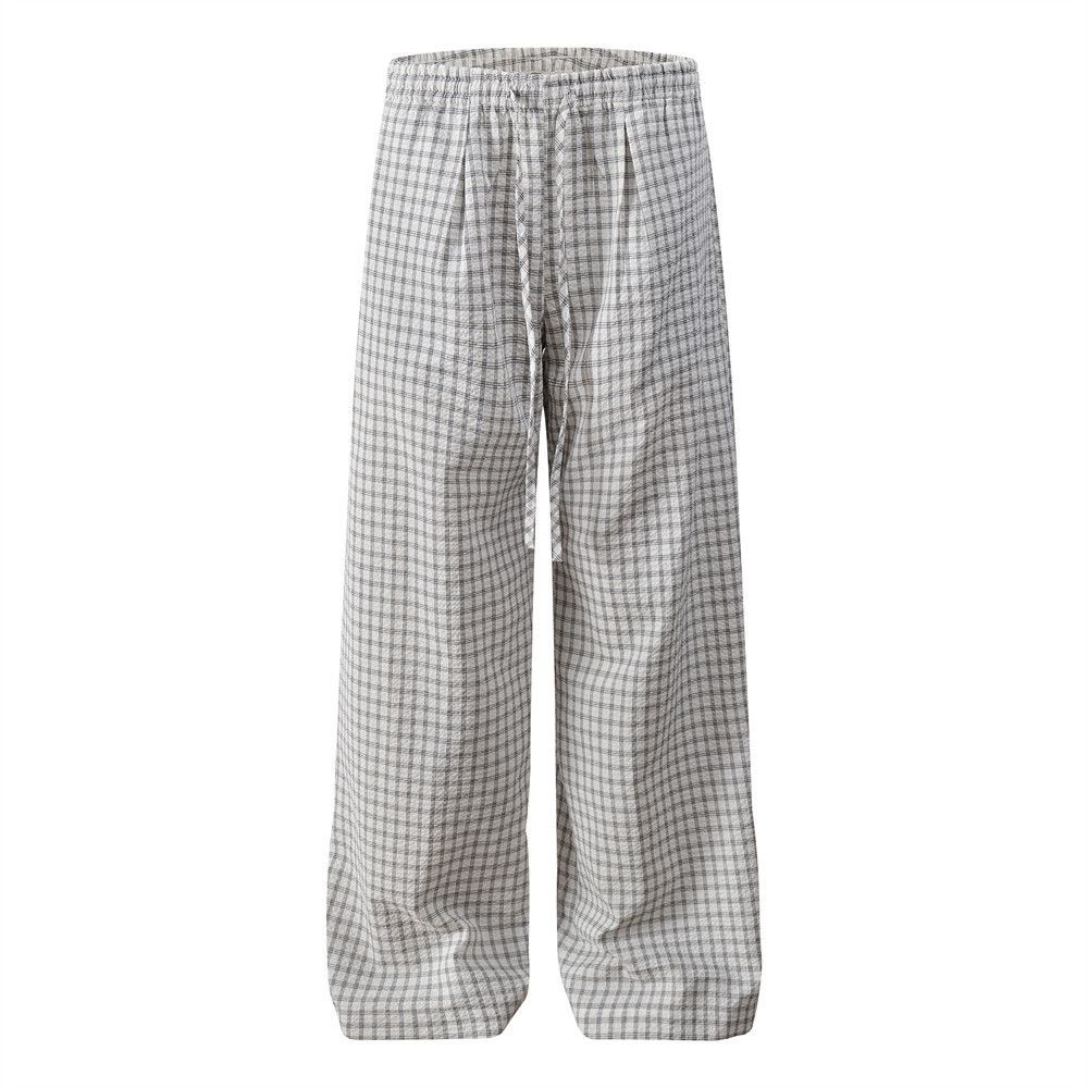 Japanese Brand × Vintage American retro plaid wide-leg casual trousers Size US 32 / EU 48 - 1 Thumbnail