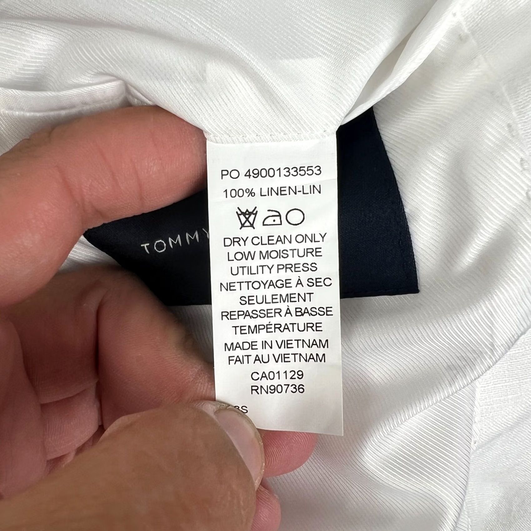 Tommy Hilfiger NEW Tommy Hilfiger Blazer Jacket Mens 38S White Linen Sport Coat Conrad NWT Size 38R - 5 Thumbnail