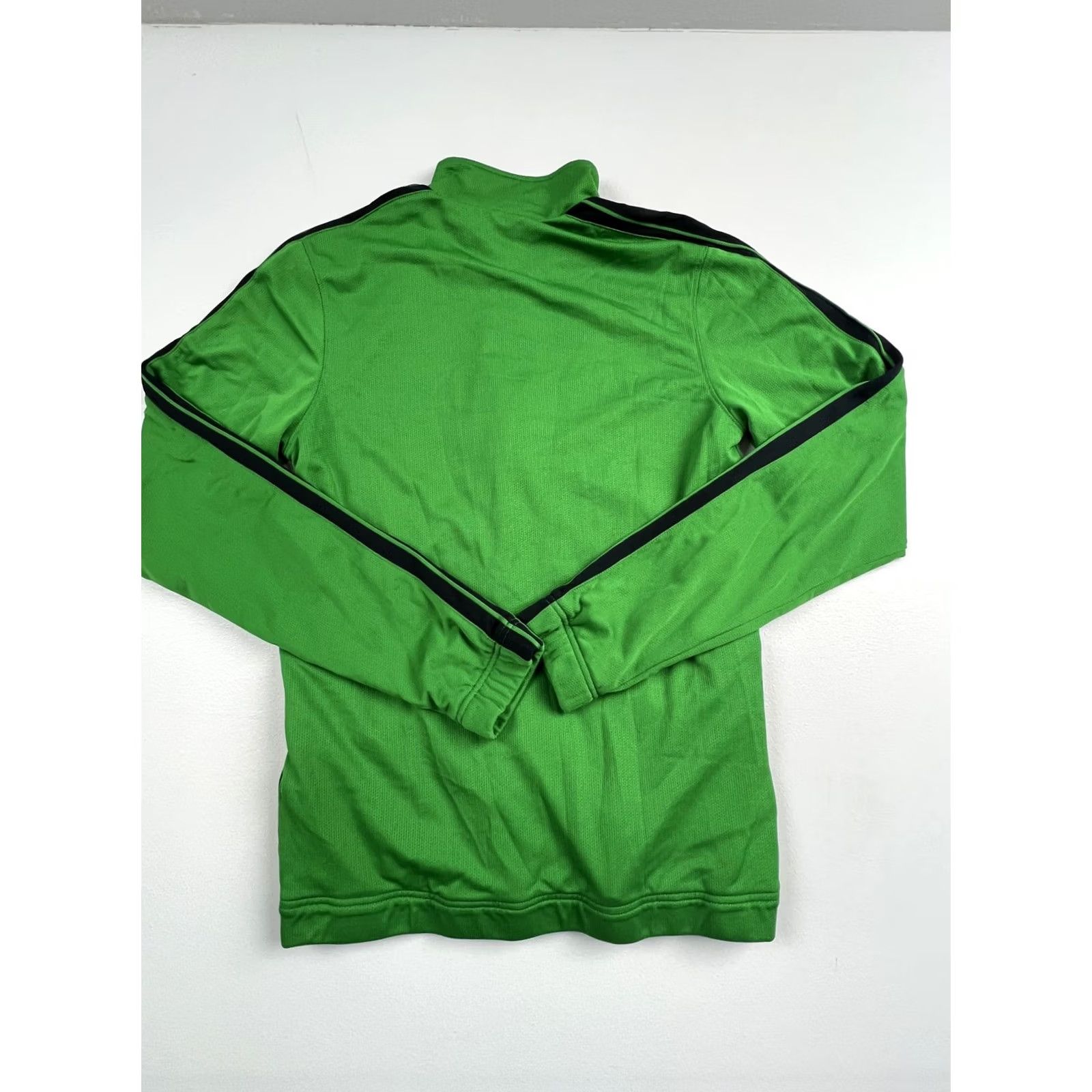 Nike Nike Track Jacket Mens M Green Striped Full Zip Stand Collar Lightweight Breathable Athletic Activewear Regular Fit Jacket Mens Boys Womens Size US M / EU 48-50 / 2 - 2 Thumbnail