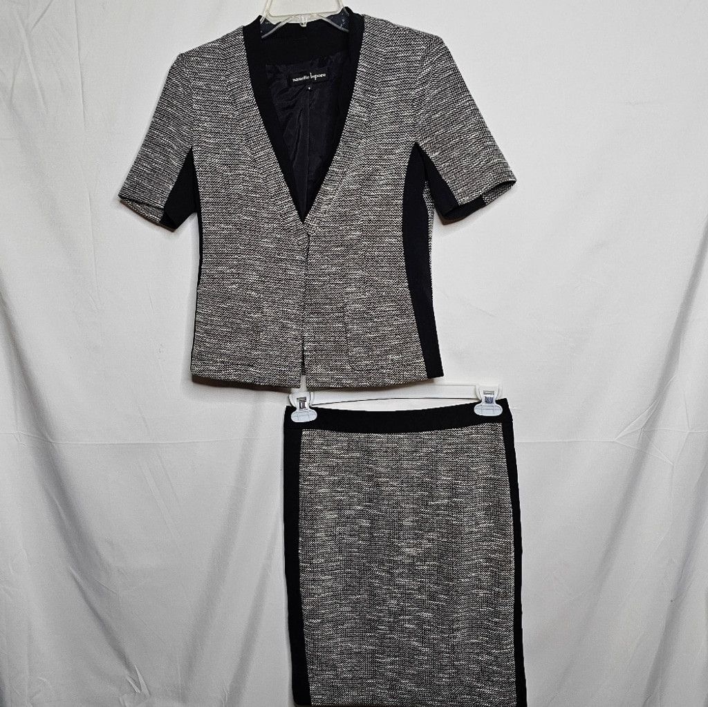 Nanette Lepore NWOT Nanette Lepore blazer skirt suit set black white sz 4 Size S / US 4 / IT 40 - 1 Thumbnail