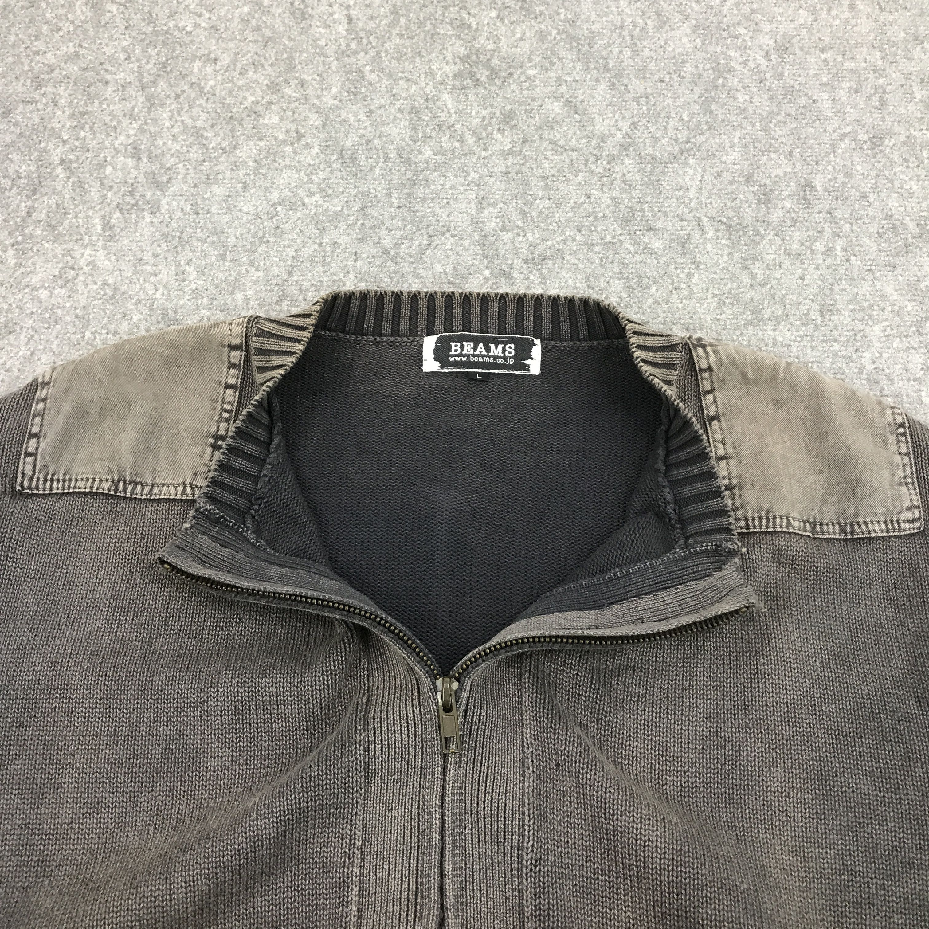 Beams Plus × Japanese Brand ifsixwasnine style beams black faded zipper knitwear jacket Size US L / EU 52-54 / 3 - 5 Thumbnail