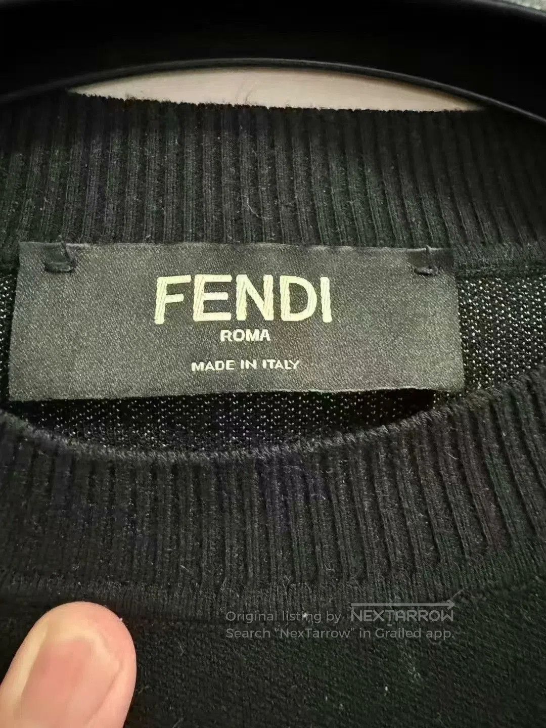 Fendi fendi black crew neck sweater size 46. Size US L / EU 52-54 / 3 - 3 Thumbnail