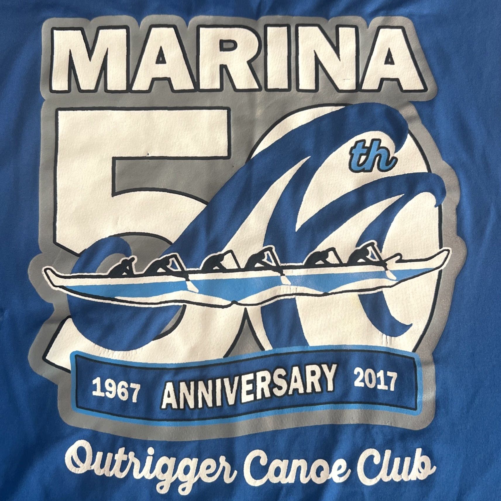 Patagonia VINTAGE Outrigger Canoe Club MDR Race Jersey Tank Top Shirt Mens L Blue Graphic Print Surfers 80s 90s Beach Retro Ocean USA Comfort Wash Size US L / EU 52-54 / 3 - 2 Thumbnail