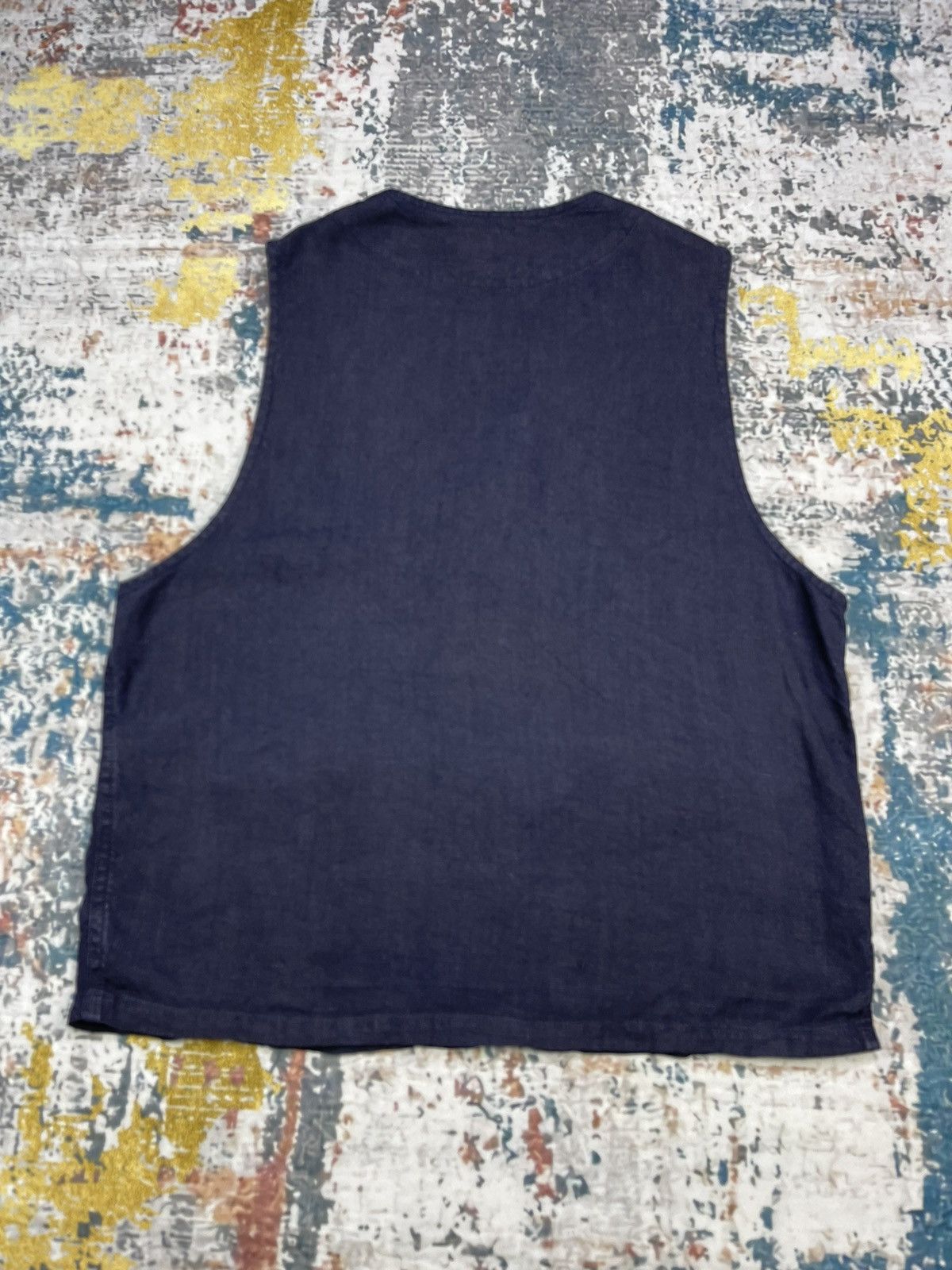Hugo Boss Vintage HUGO BOSS 100% Linen Vest Size US M / EU 48-50 / 2 - 4 Thumbnail