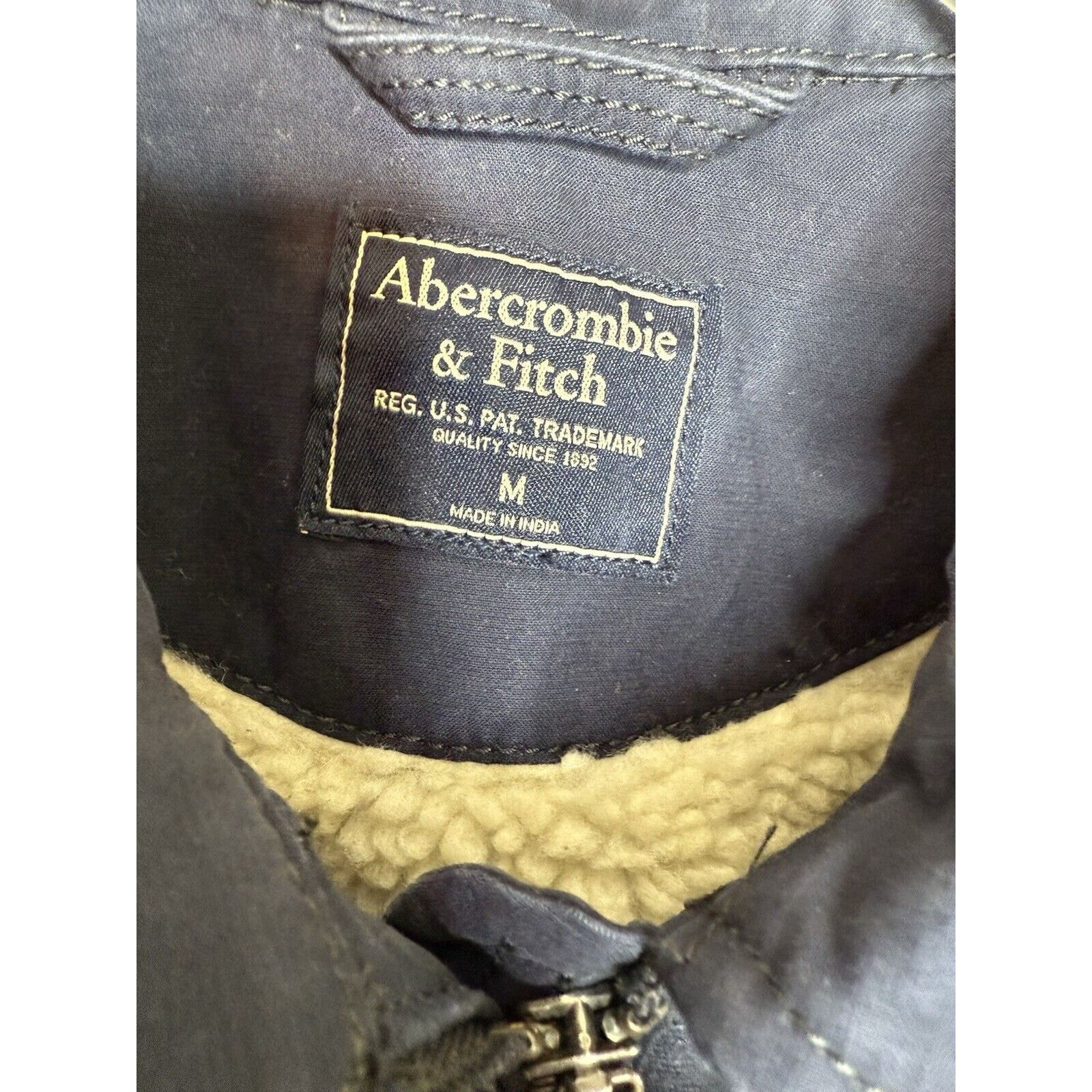 Abercrombie & Fitch Abercrombie & Fitch Sherpa Lined Military Jacket Mens Medium Size US M / EU 48-50 / 2 - 5 Thumbnail