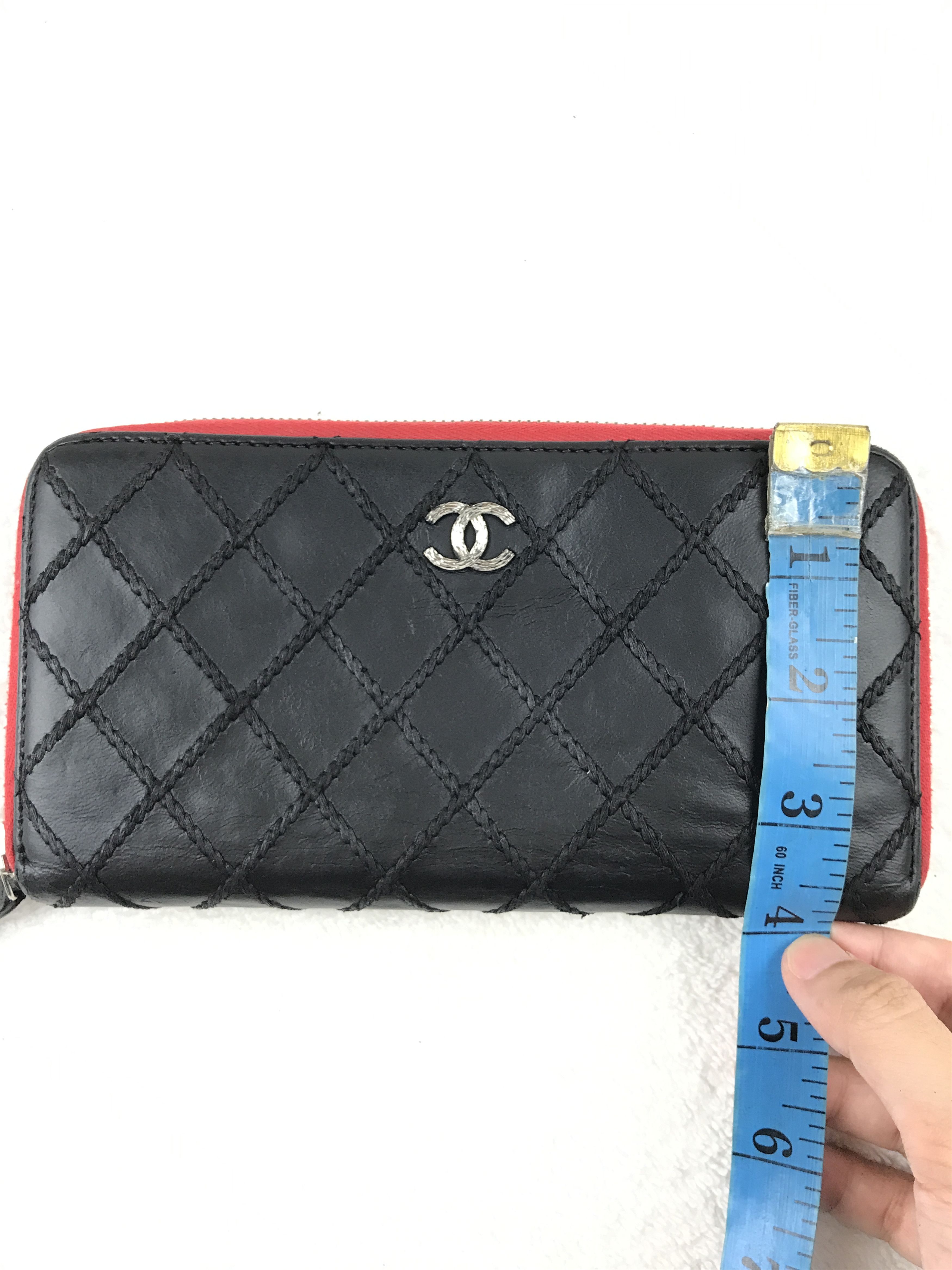 Chanel × Vintage Vintage Chanel Stitched Quilted Zip Around Long Wallet Size ONE SIZE - 6 Thumbnail