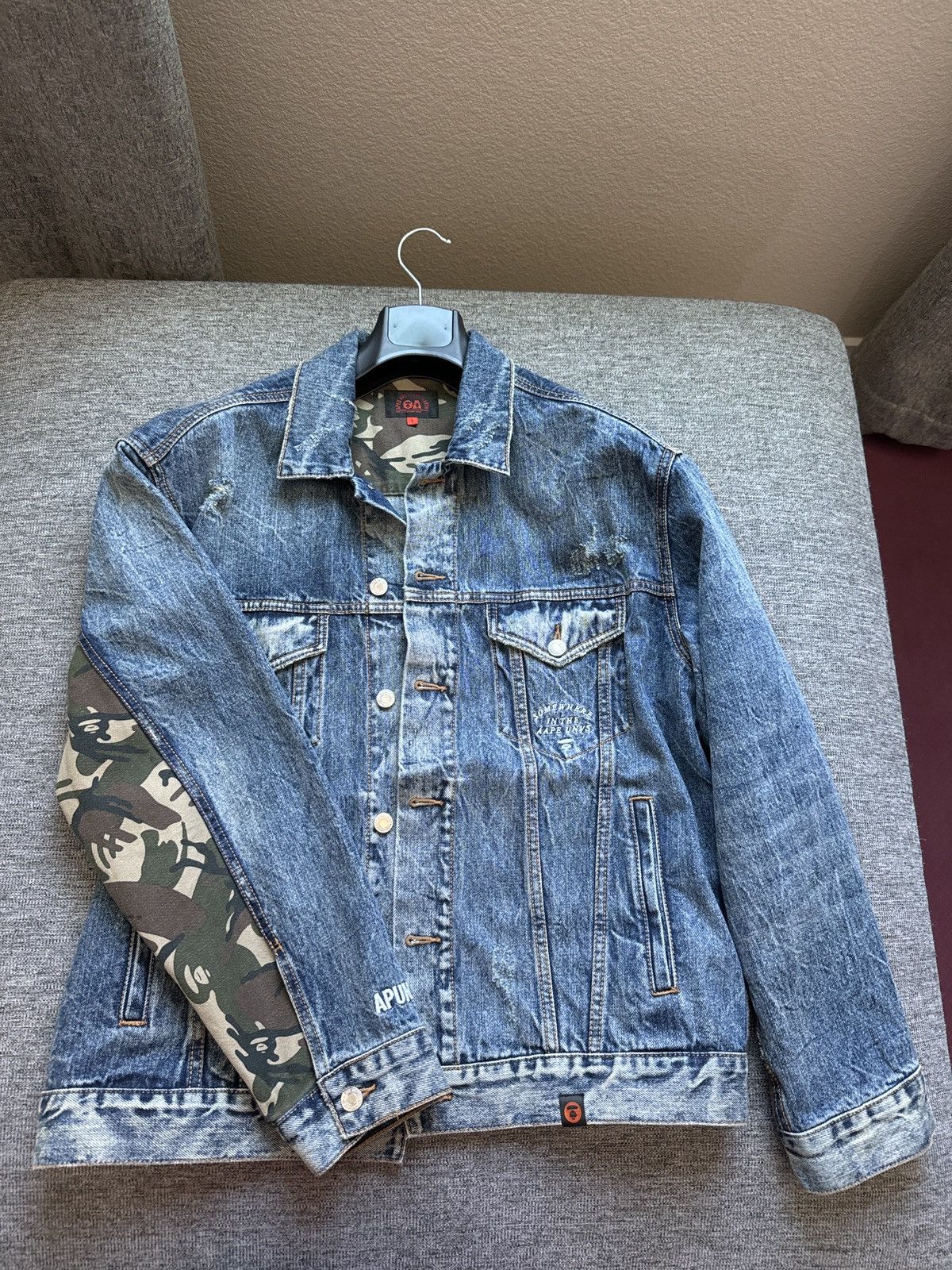 Aape × Bape Aape by A Bathing Aape Denim Jacket Size US L / EU 52-54 / 3 - 1 Thumbnail
