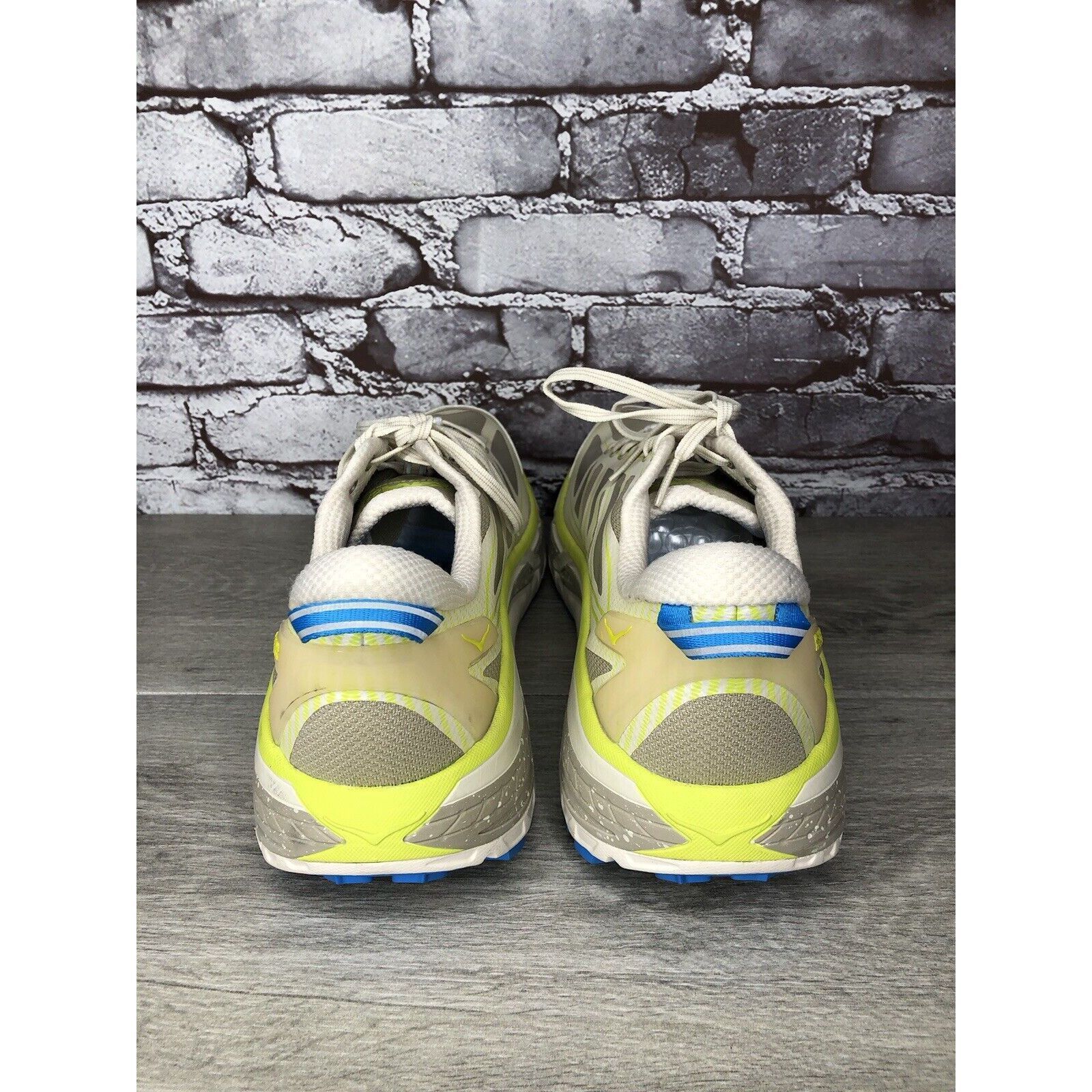 Hoka Hoka One Mafate Speed 2 Eggnog Gray Mesh Neon Yellow Running Size US 14 / EU 47 - 5 Thumbnail