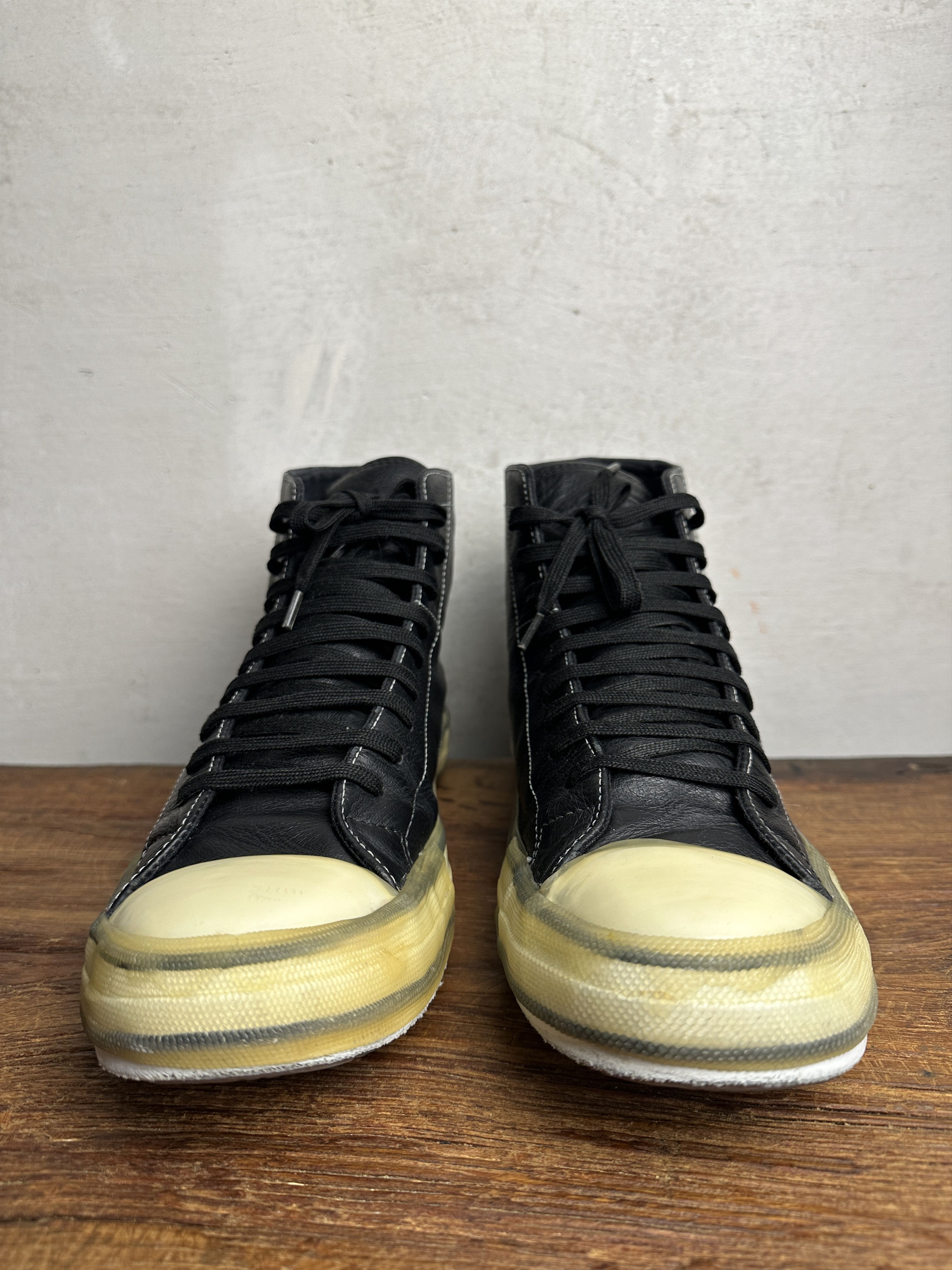 Palm Angels Palm Angels Sneakers Vulcanized High Top Black Canvas Rubber Size US 11 / EU 44 - 7 Thumbnail