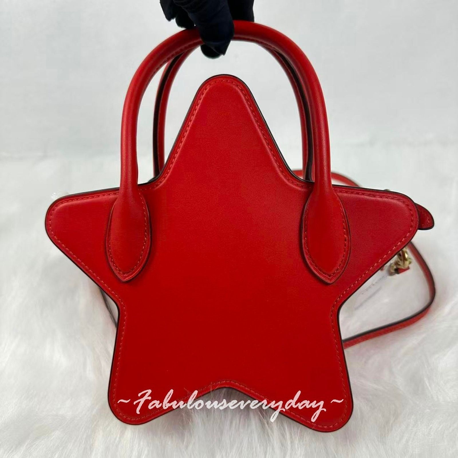 Coach Coach Star Bag Crossbody In Regenerative Leather/Gold/ Red Size ONE SIZE - 1 Thumbnail
