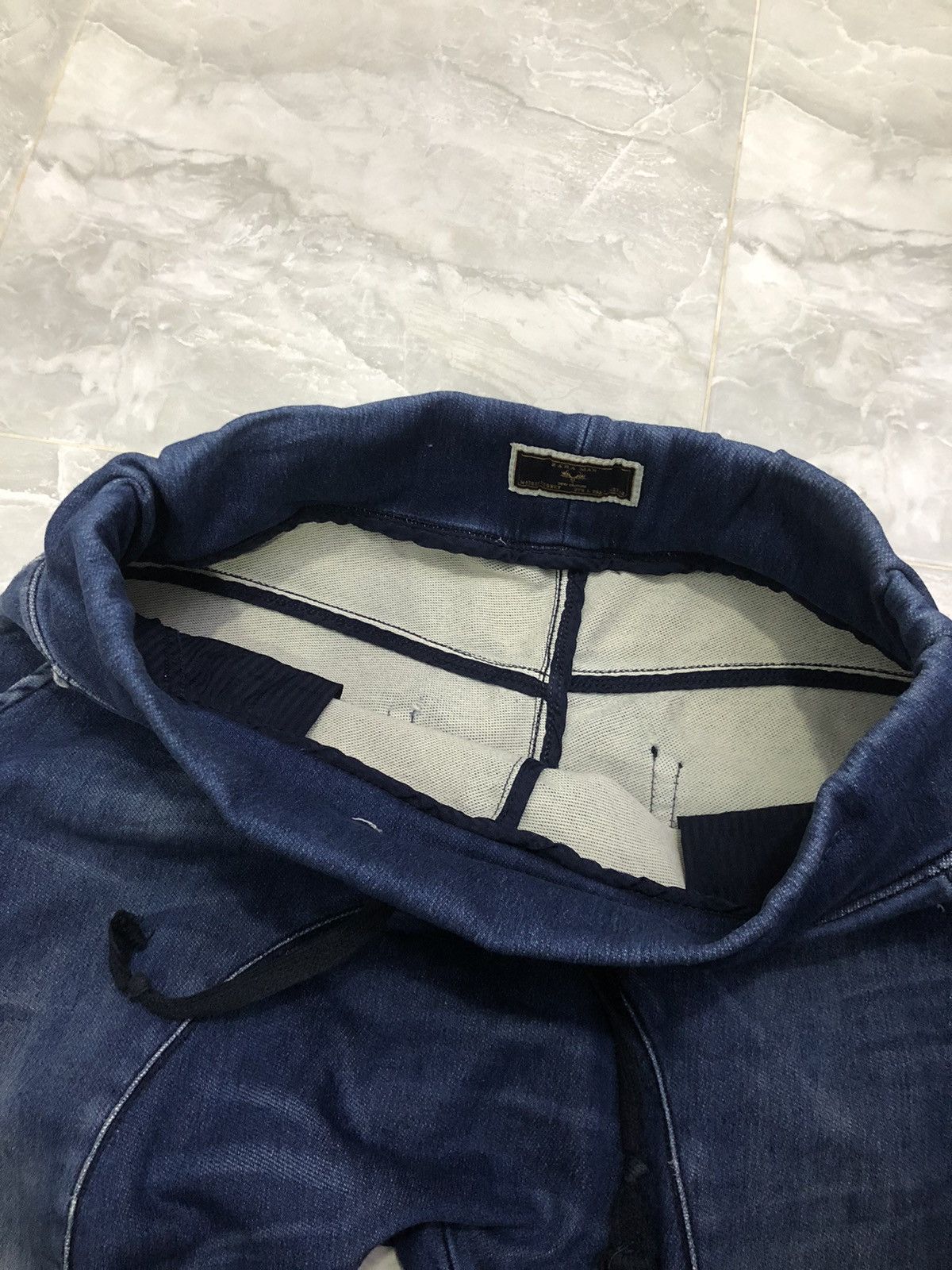 Zara Zara Man Drop Crotch Tapered Denim Joggers Size US 32 / EU 48 - 4 Thumbnail