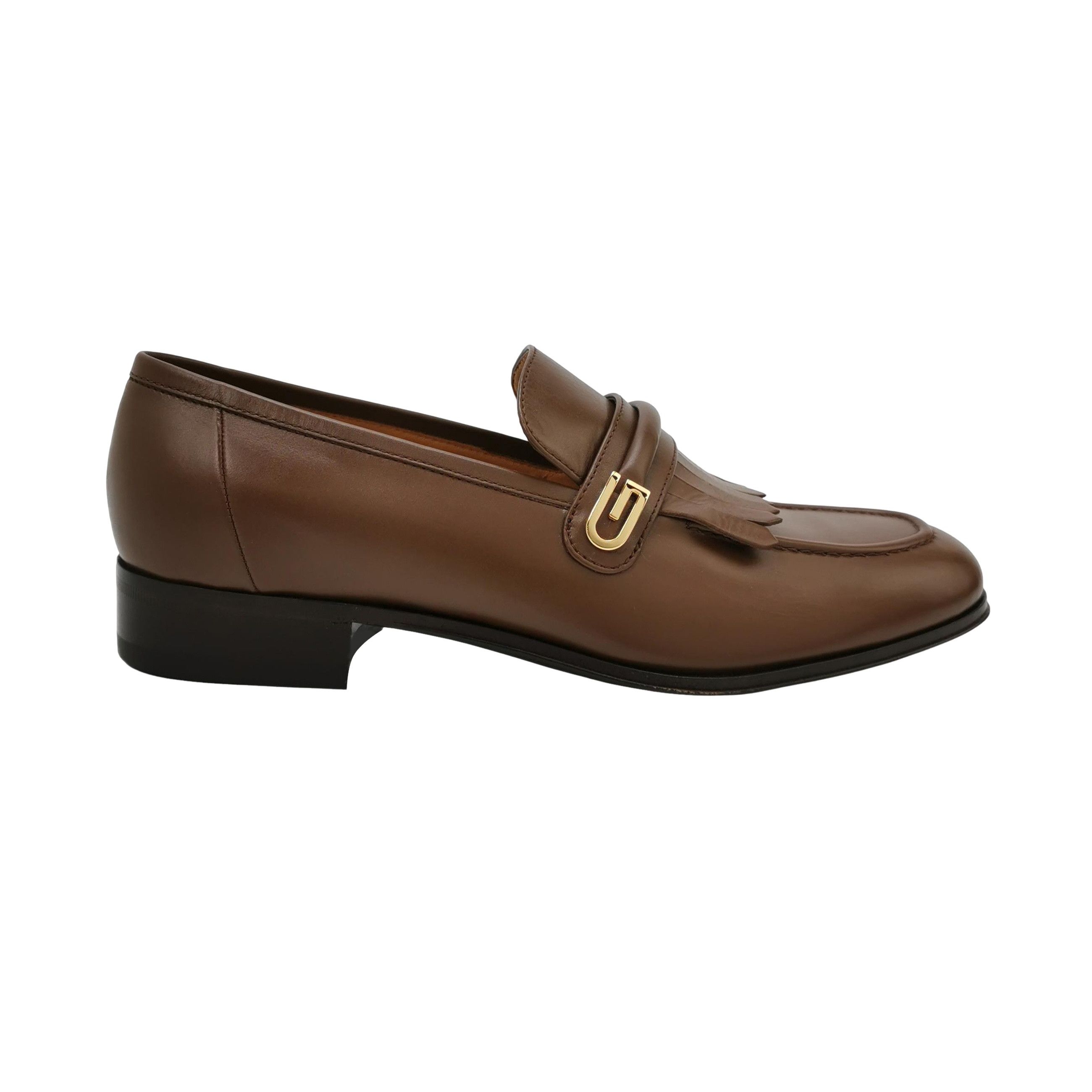 Gucci Gucci Brown Leather Fringe Loafers Size 40 Size US 7 / EU 40 - 1 Thumbnail