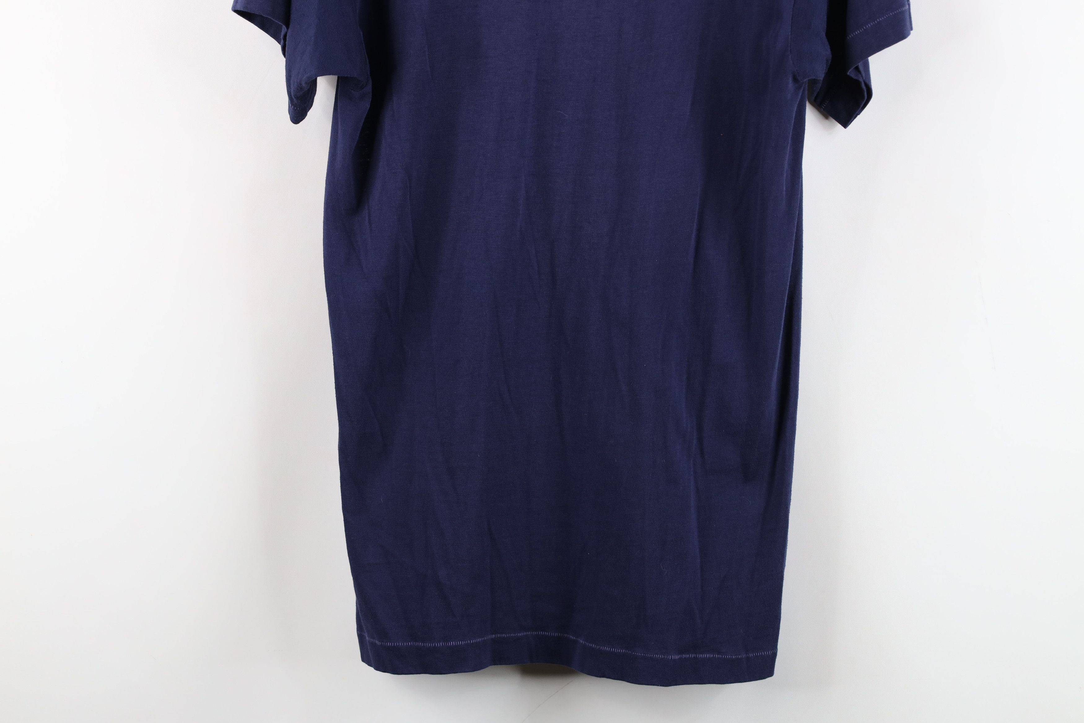 Vintage Vintage 70s Streetwear Blank Short Sleeve T-Shirt Blue USA Size US L / EU 52-54 / 3 - 12 Thumbnail