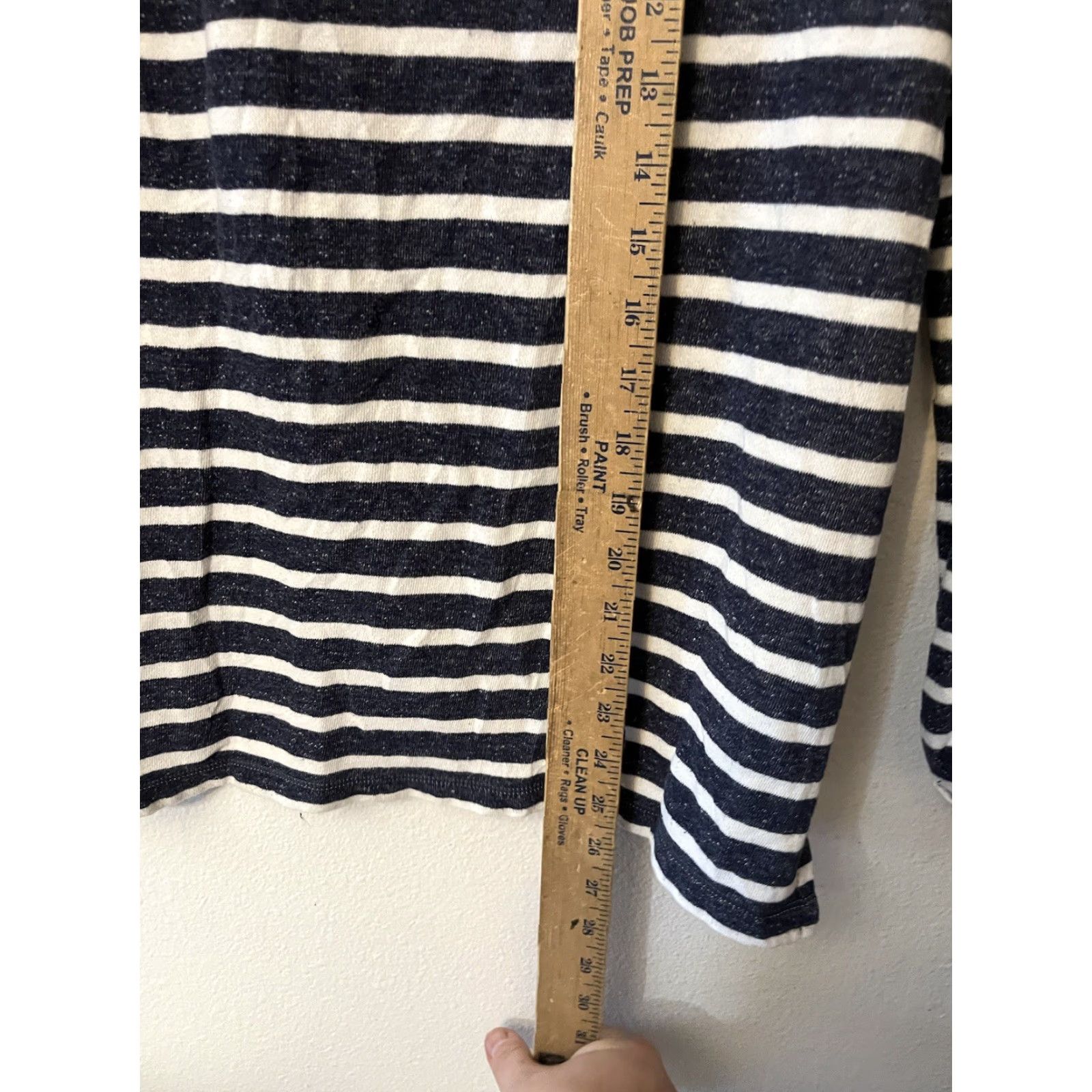 Vintage MAX STUDIO Weekend White Blue Striped Heavy Warm Long Sleeve Top M Top Womens Knit Cotton Regular Size M Blue striped All Seasons Vintage No Size M / US 6-8 / IT 42-44 - 4 Thumbnail