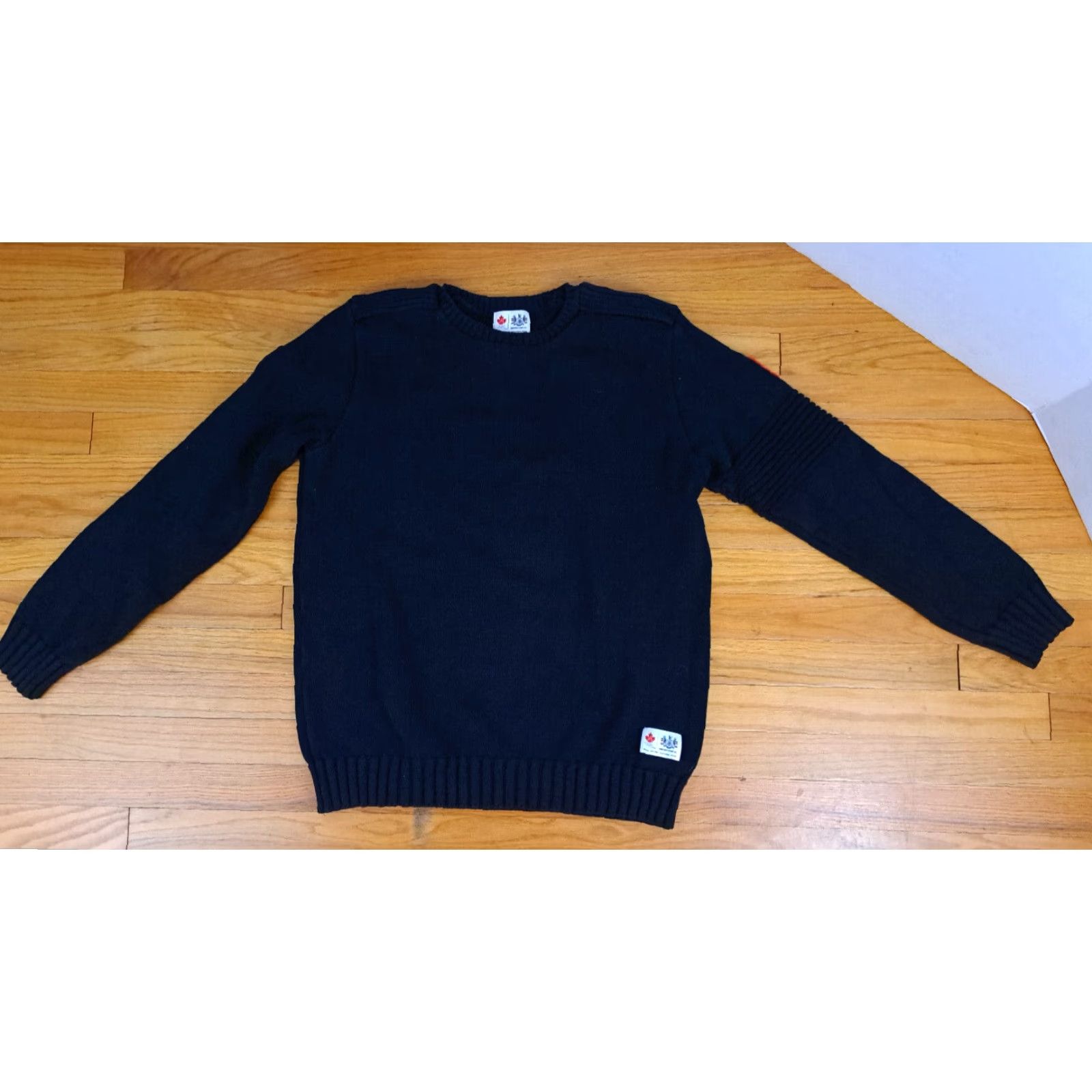 Hudson Hudson Bay Co. Sweatshirt Pullover Unisex Adults Black 100% Cotton Fleece Embroidered Olympics 2010 Vancouver Large M Size US M / EU 48-50 / 2 - 4 Thumbnail